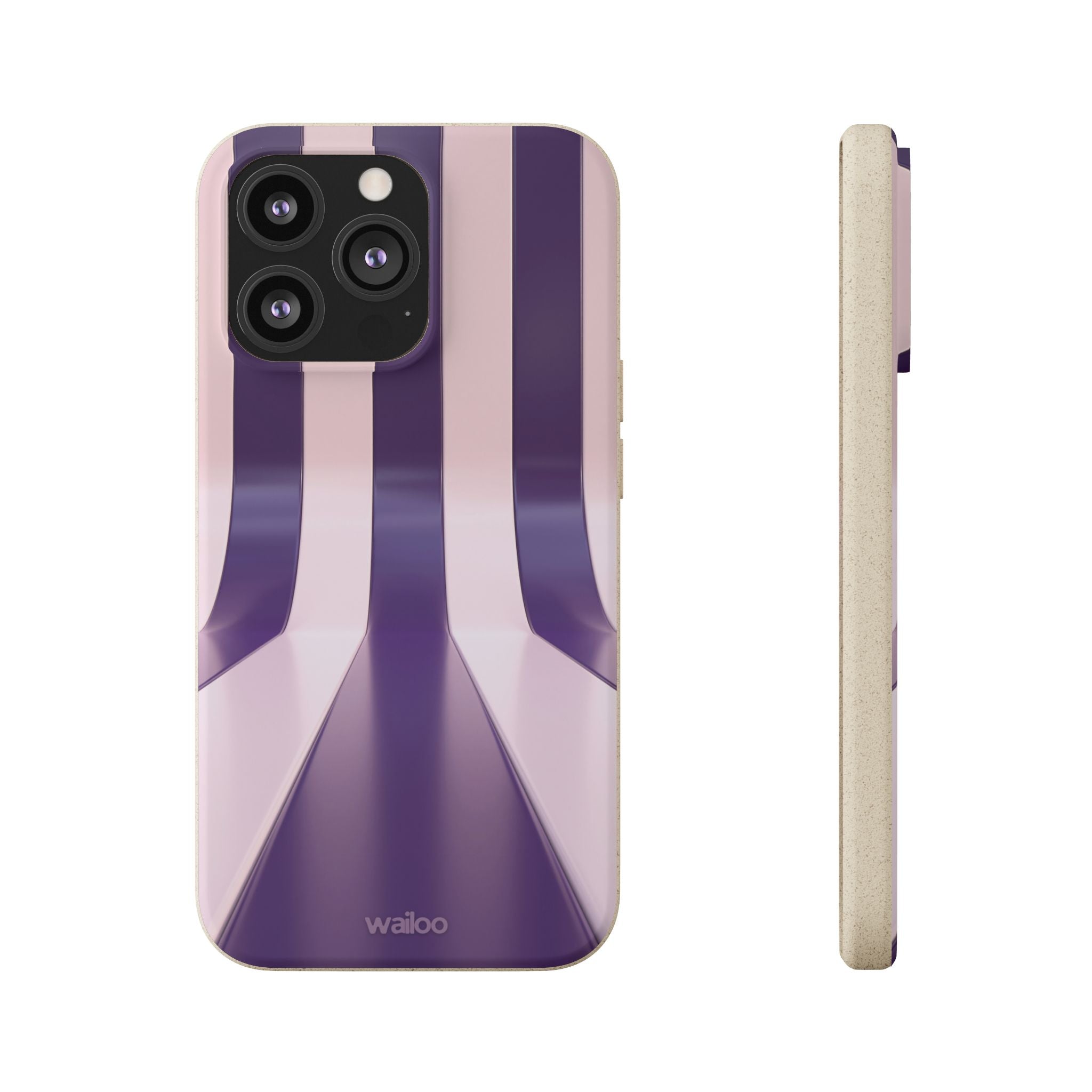 3D Purple stripes - Plastic free phone case for iPhone