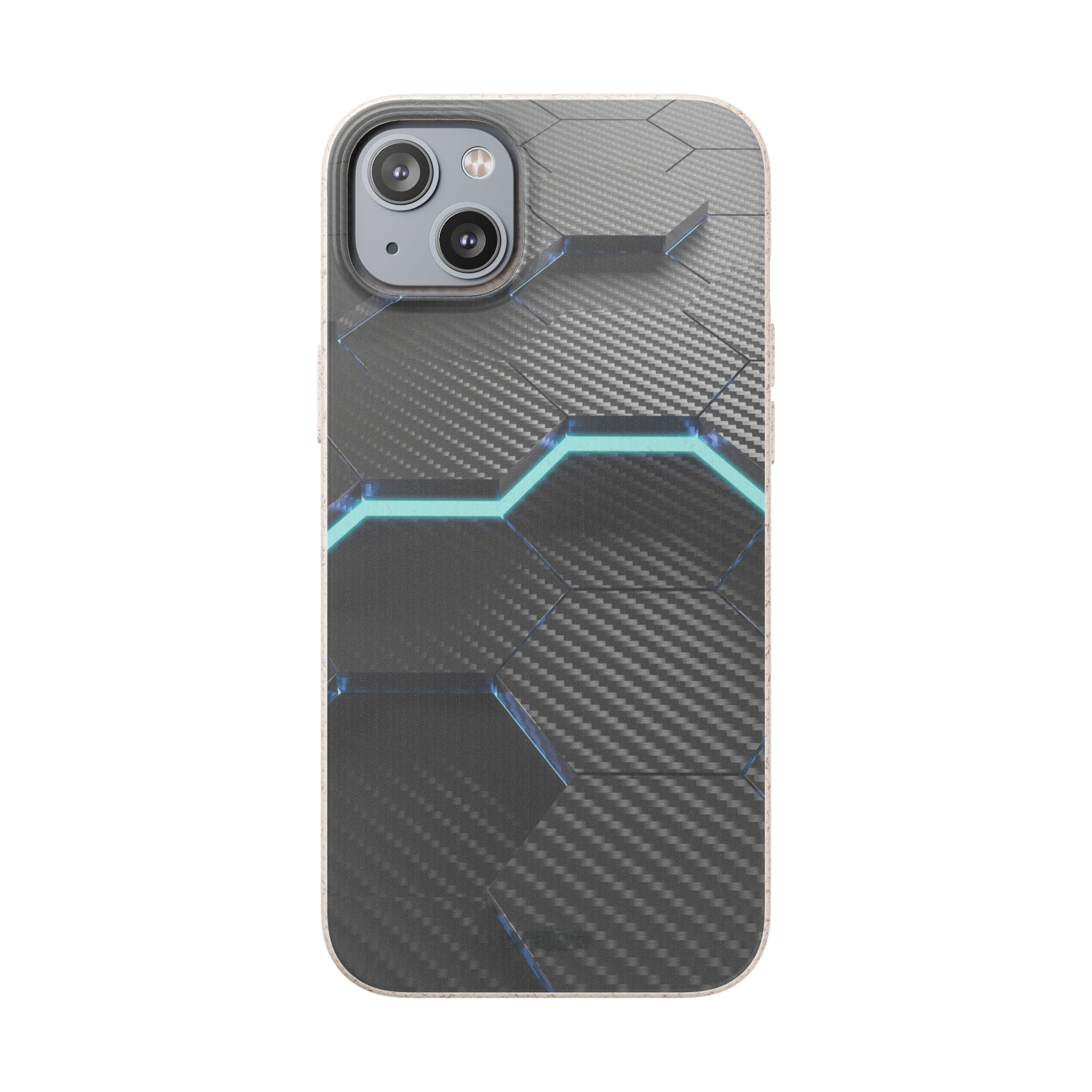 3D Black hexagon - Plastic free phone case for iPhone