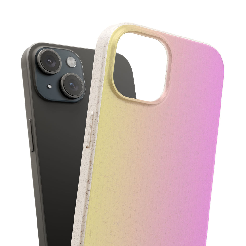 bOmbre Yellow pink gradient - Plastic free phone case for iPhone