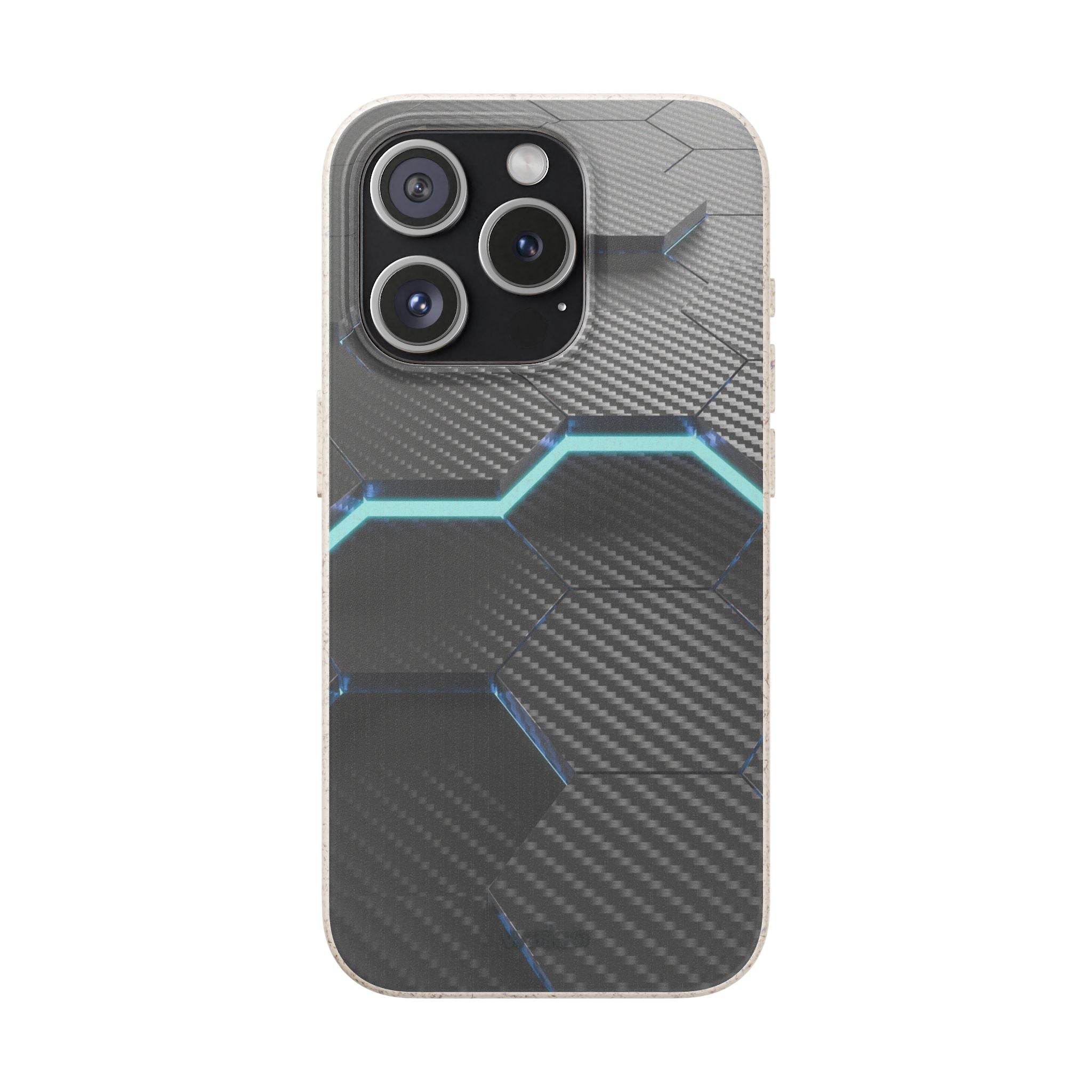3D Black hexagon - Plastic free phone case for iPhone