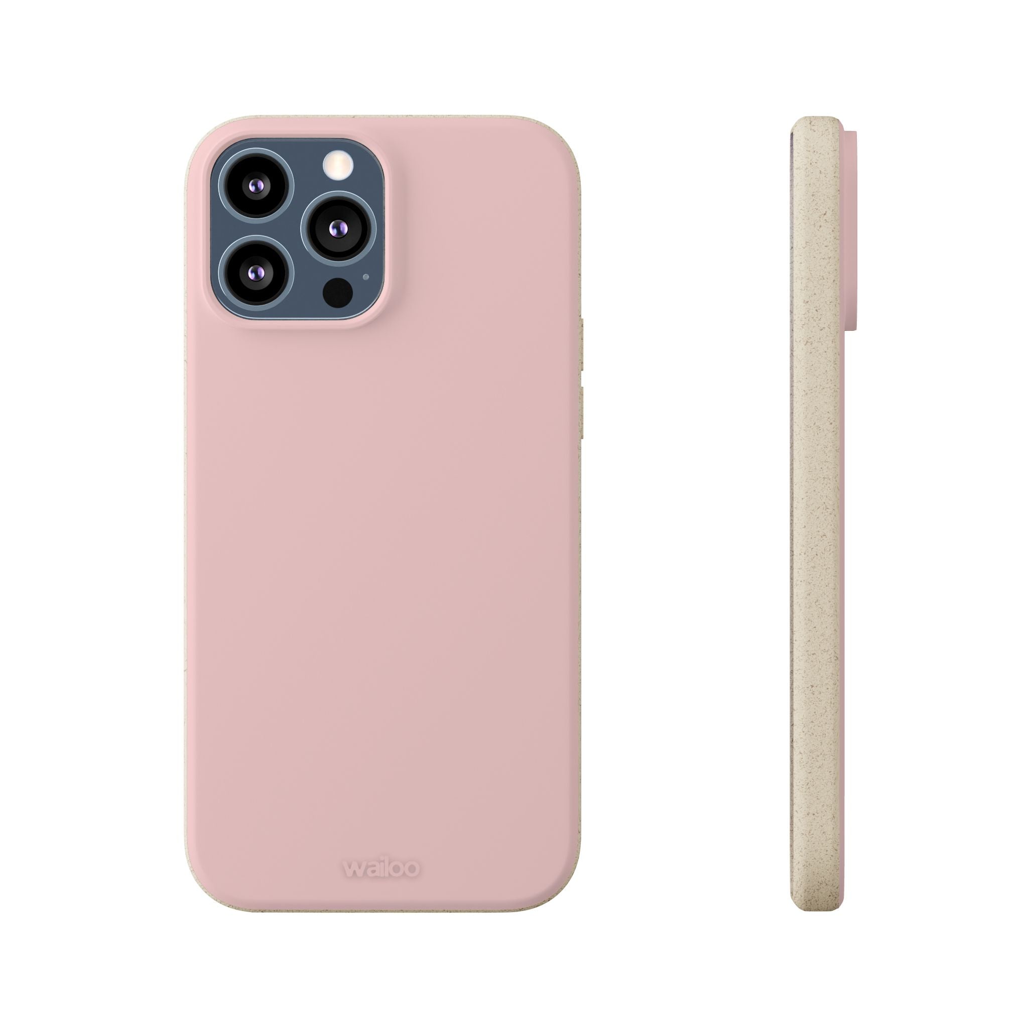 Color Pink dirty light - Plastic free phone case for iPhone