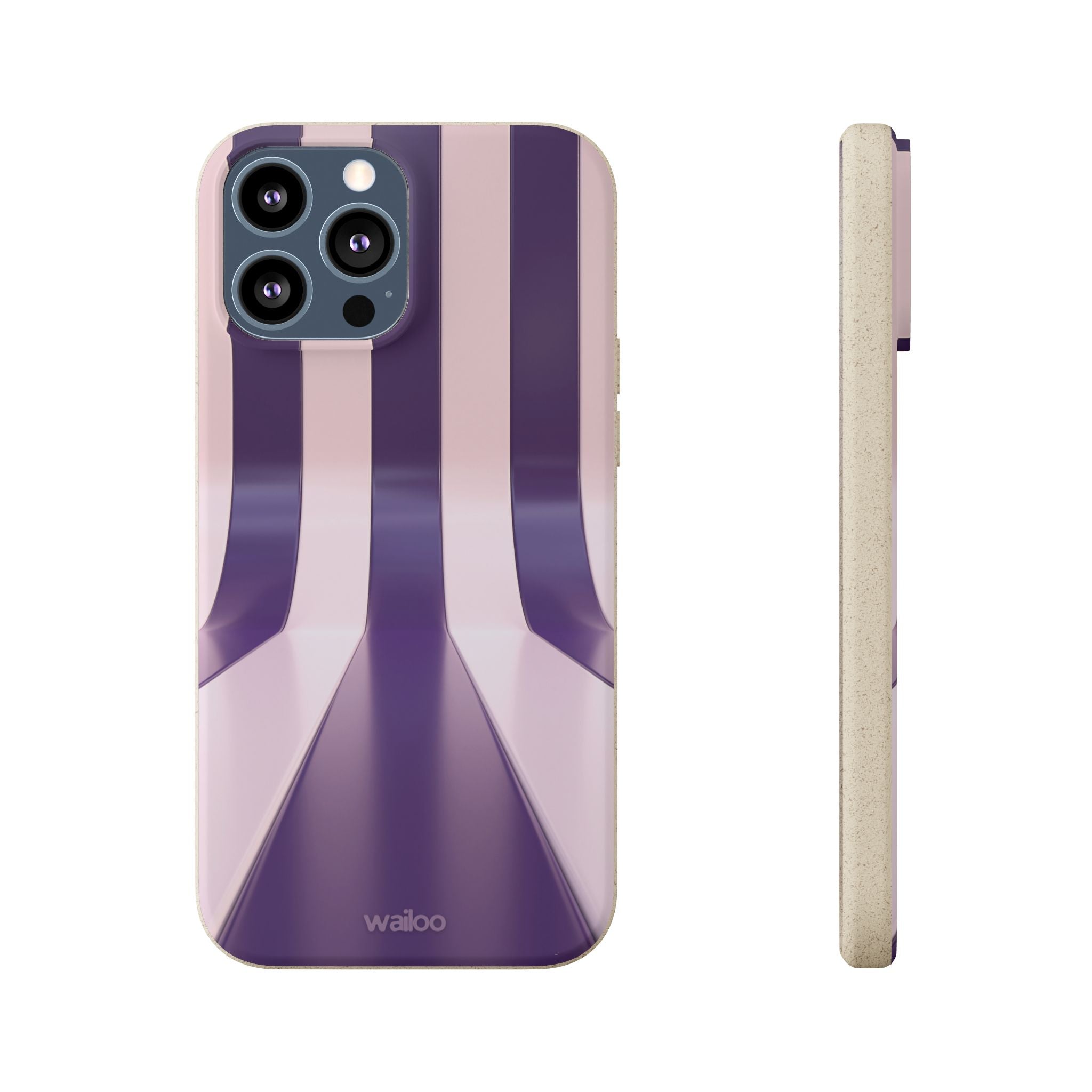 3D Purple stripes - Plastic free phone case for iPhone