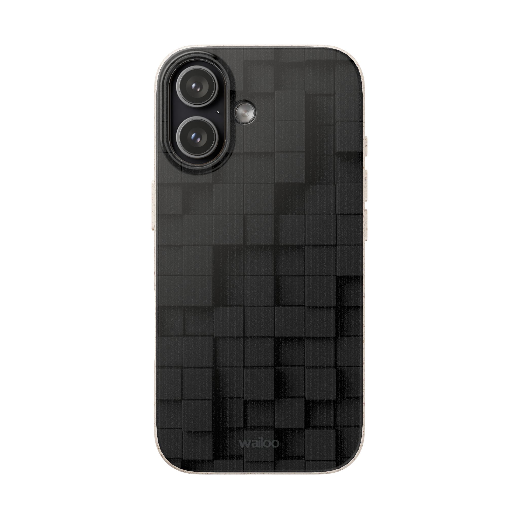 3D Black tiles - Plastic free phone case for iPhone