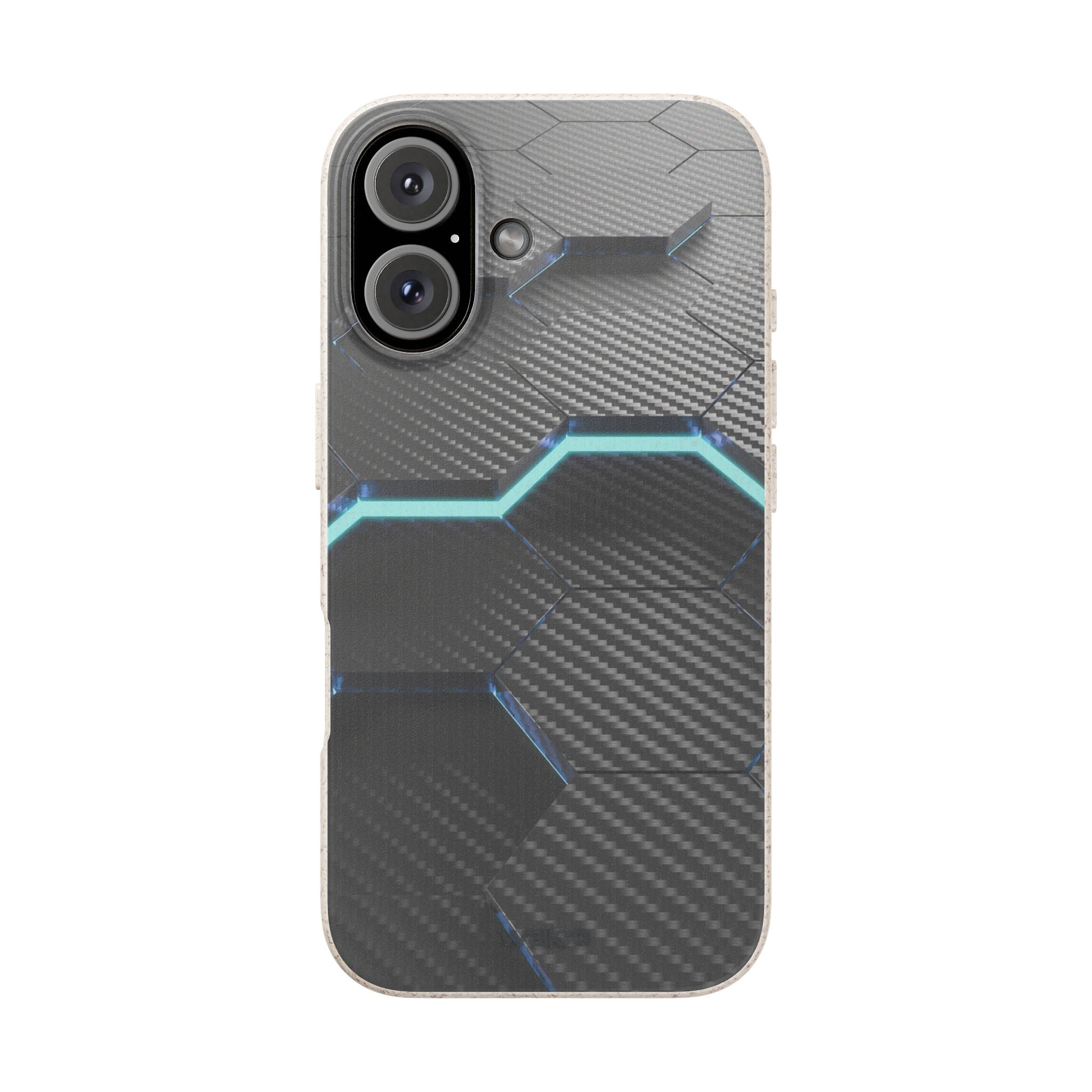 3D Black hexagon - Plastic free phone case for iPhone