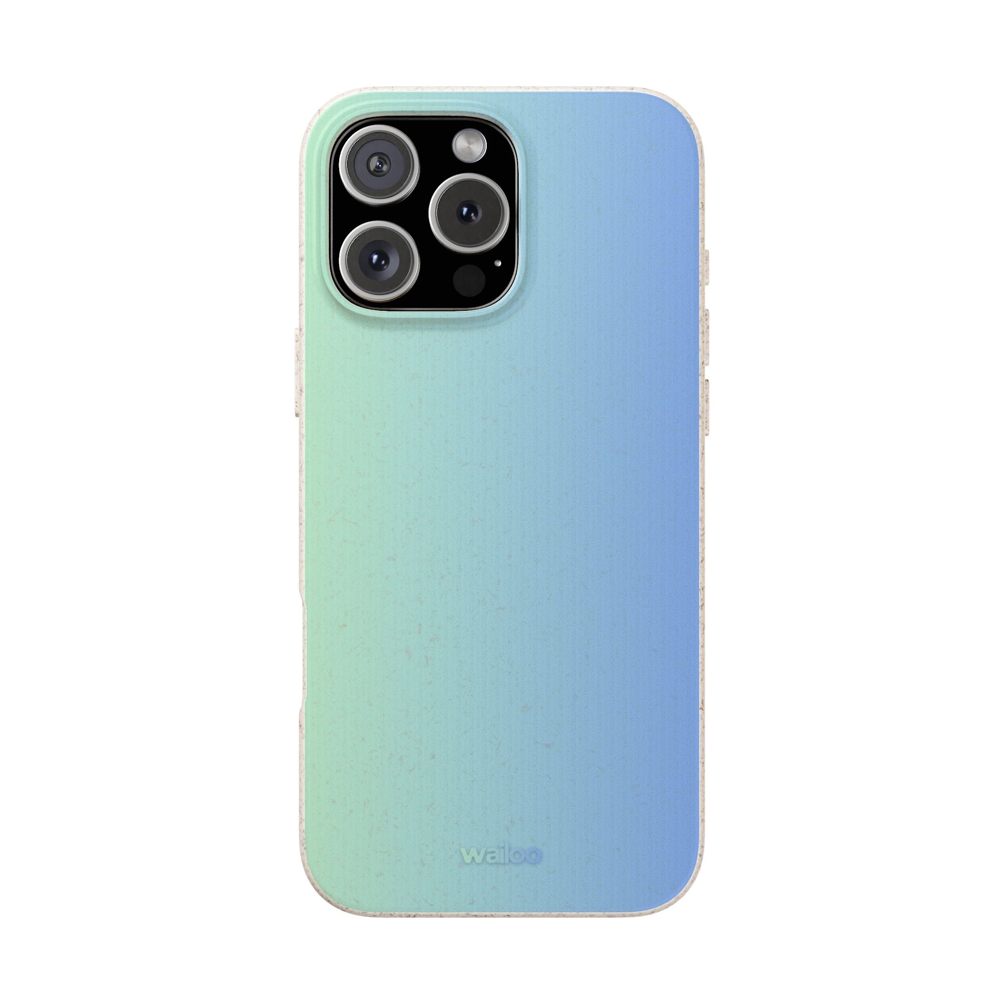 bOmbre Turquoise blue gradient - Plastic free phone case for iPhone