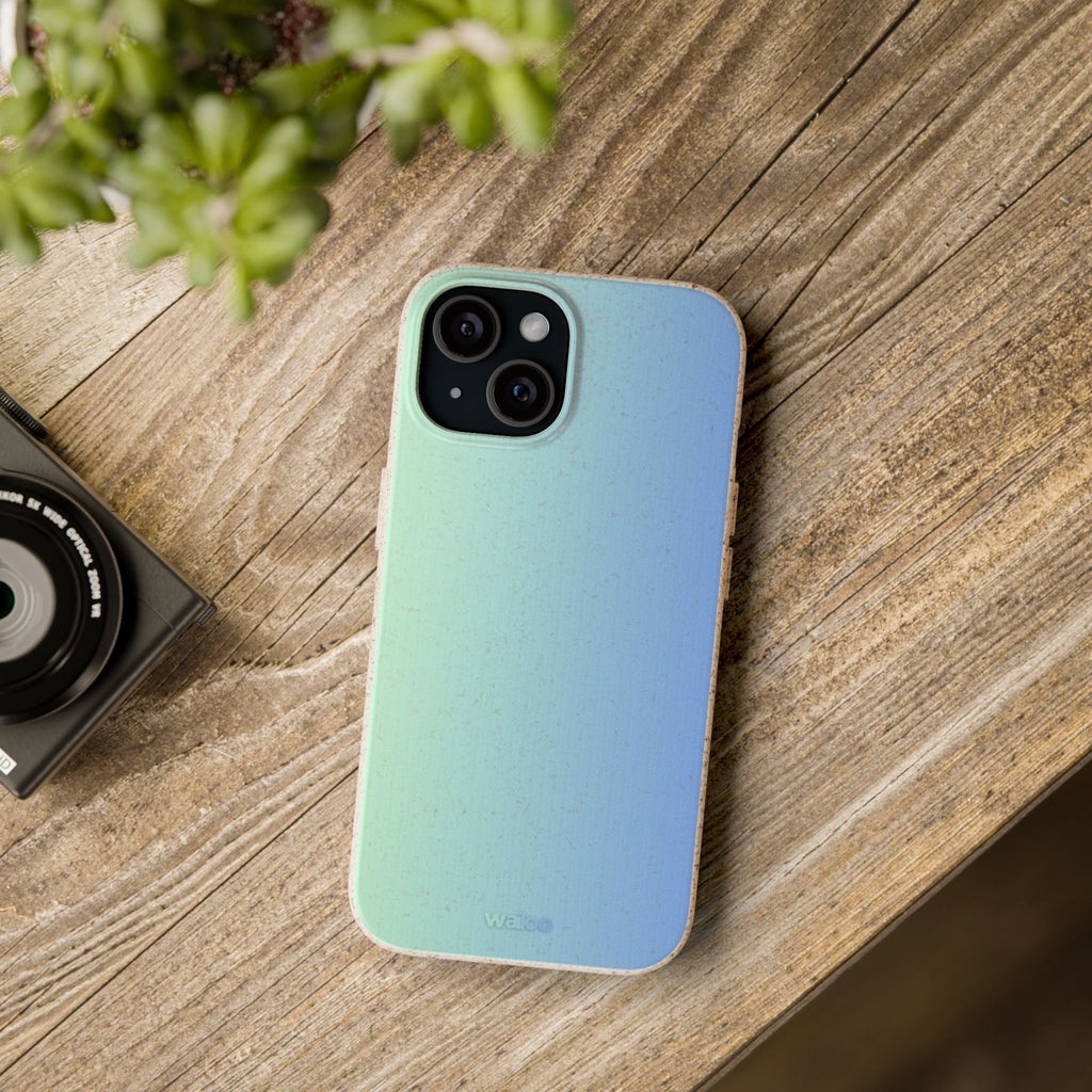 bOmbre Turquoise blue gradient - Plastic free phone case for iPhone