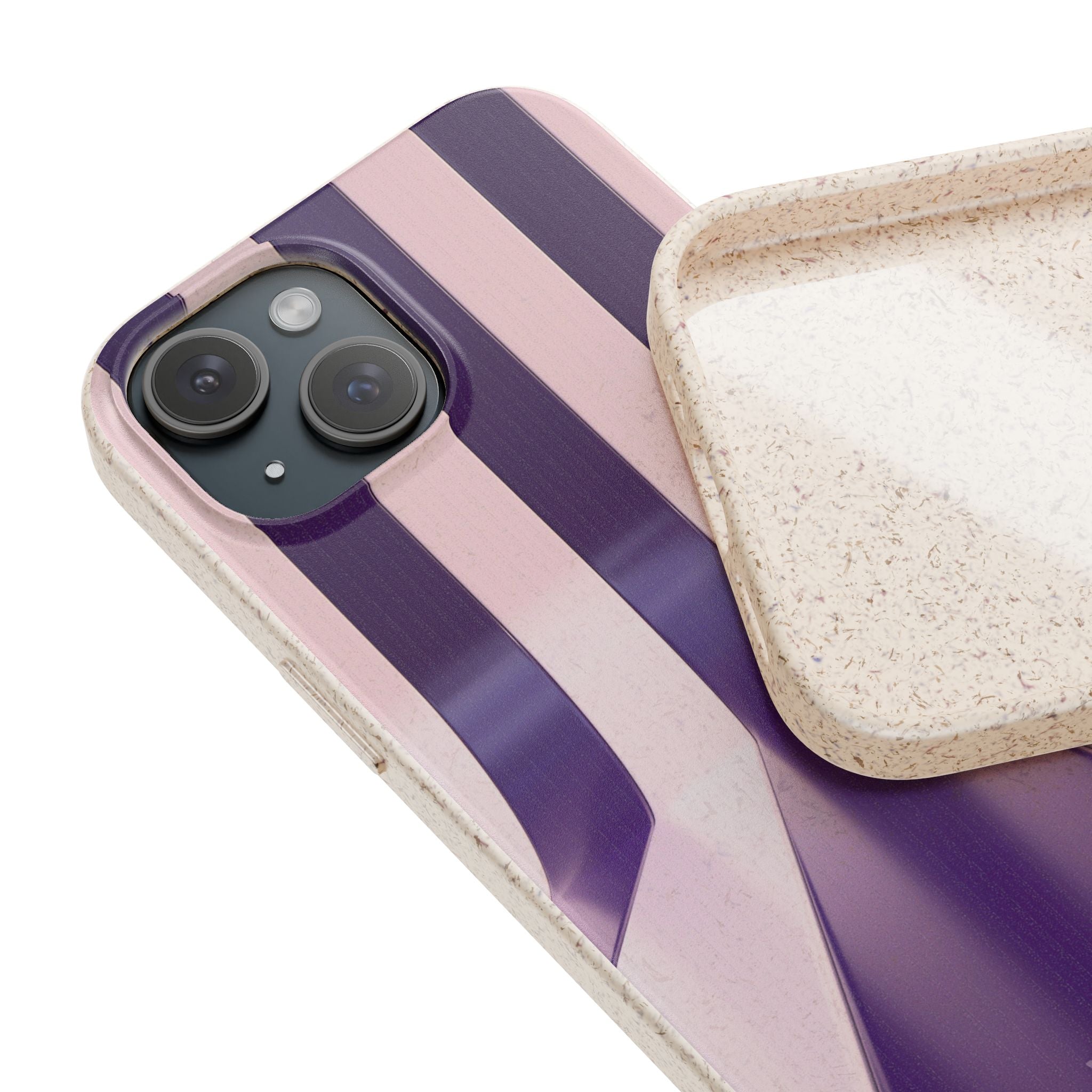 3D Purple stripes - Plastic free phone case for iPhone