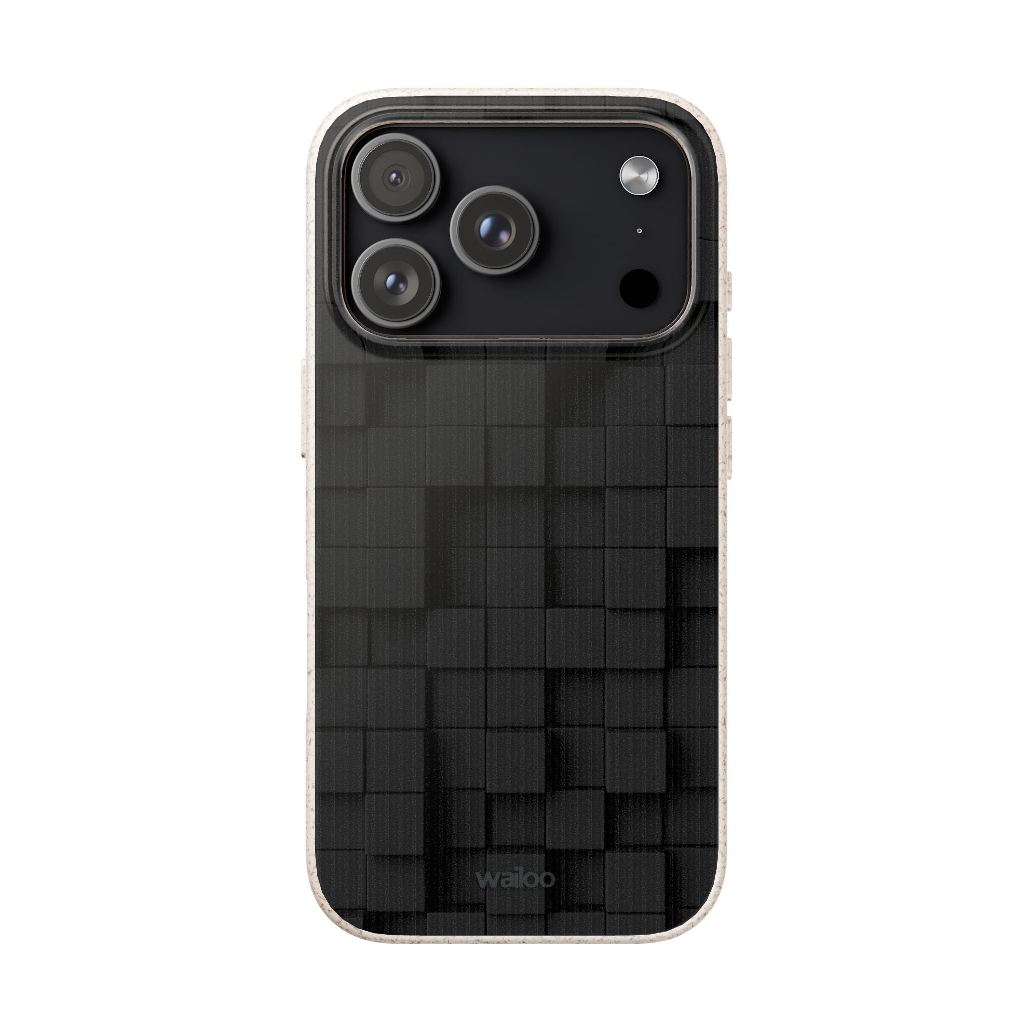 3D Black tiles - Plastic free phone case for iPhone