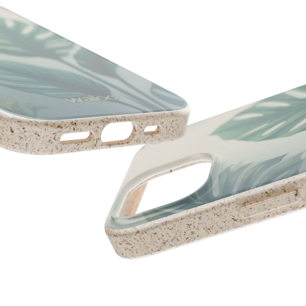 Floral Monstera - Biodegradable phone case for iPhone - Plastic free