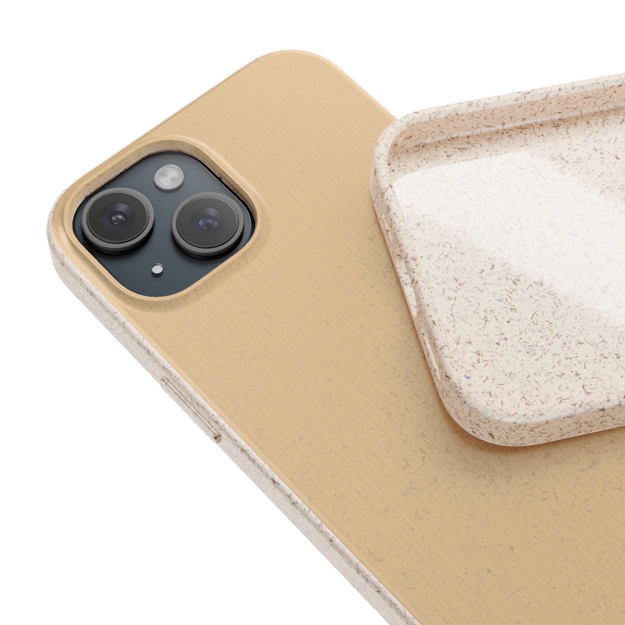 Color Beige mustard - Plastic free phone case for iPhone