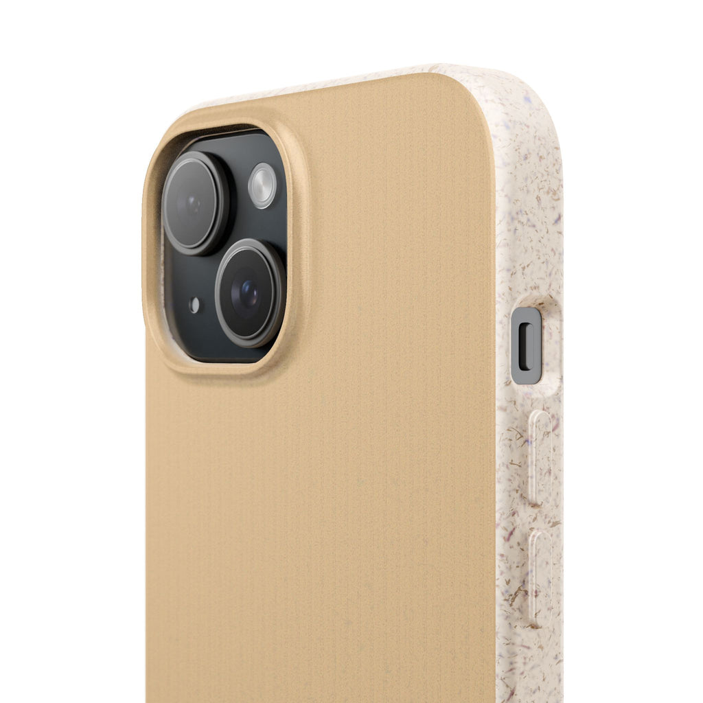 Color Beige mustard - Plastic free phone case for iPhone