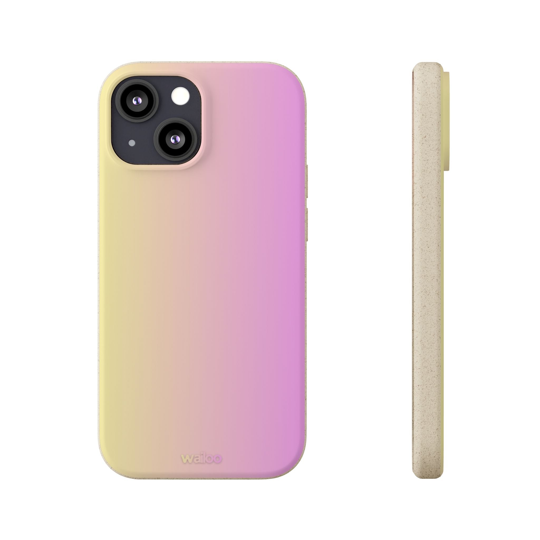 bOmbre Yellow pink gradient - Plastic free phone case for iPhone