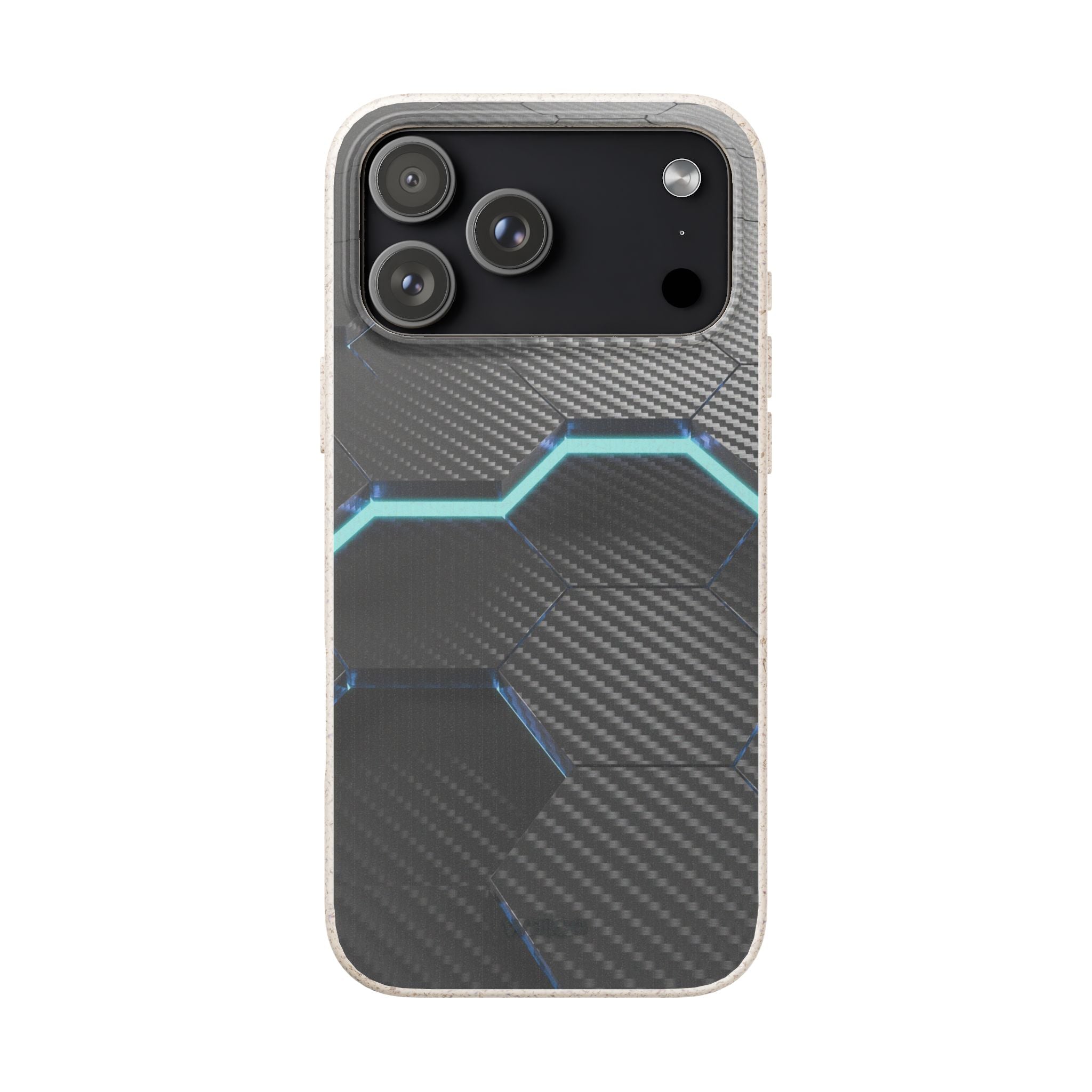 3D Black hexagon - Plastic free phone case for iPhone