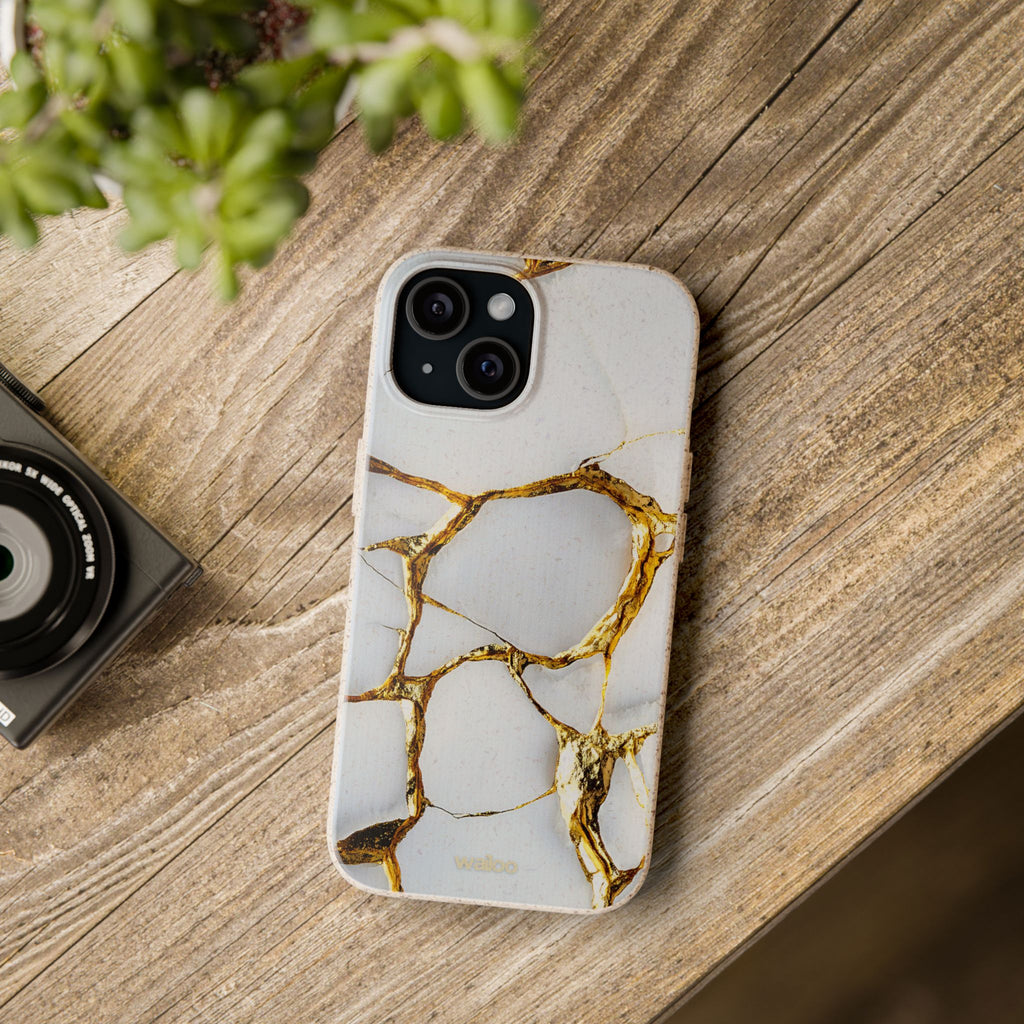 aPattern Gold cracked - Plastic free phone case for iPhone
