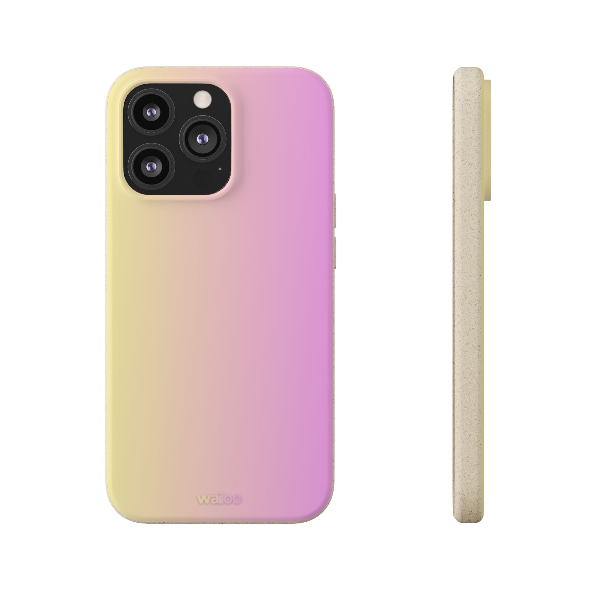 bOmbre Yellow pink gradient - Plastic free phone case for iPhone