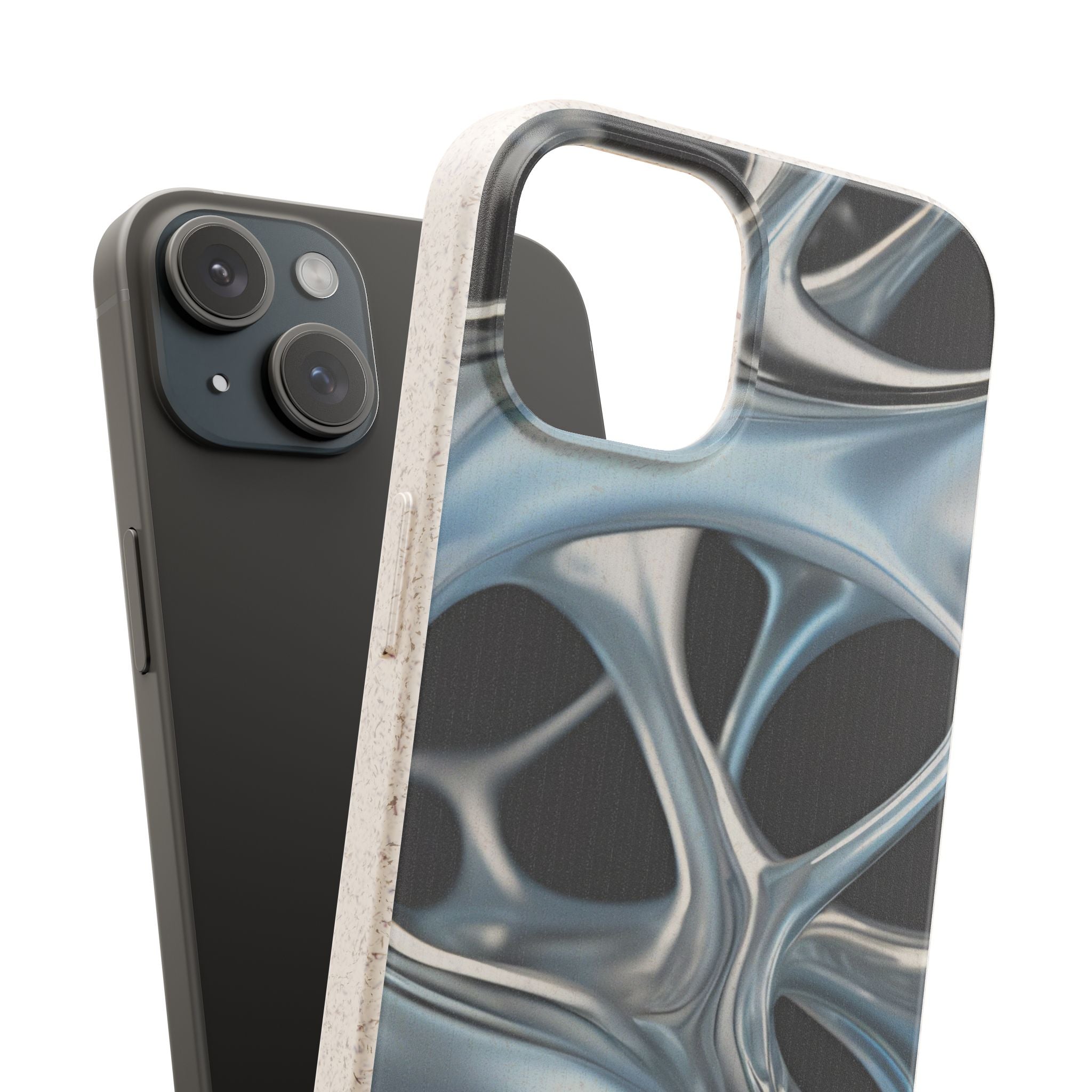 3D Metal matrix - Plastic free  phone case for iPhone