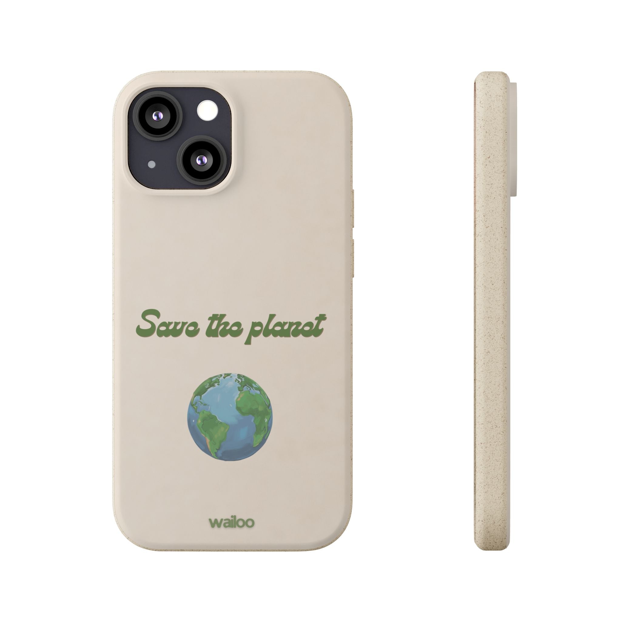 Earth - Save the planet - Plastic free phone case for iPhone