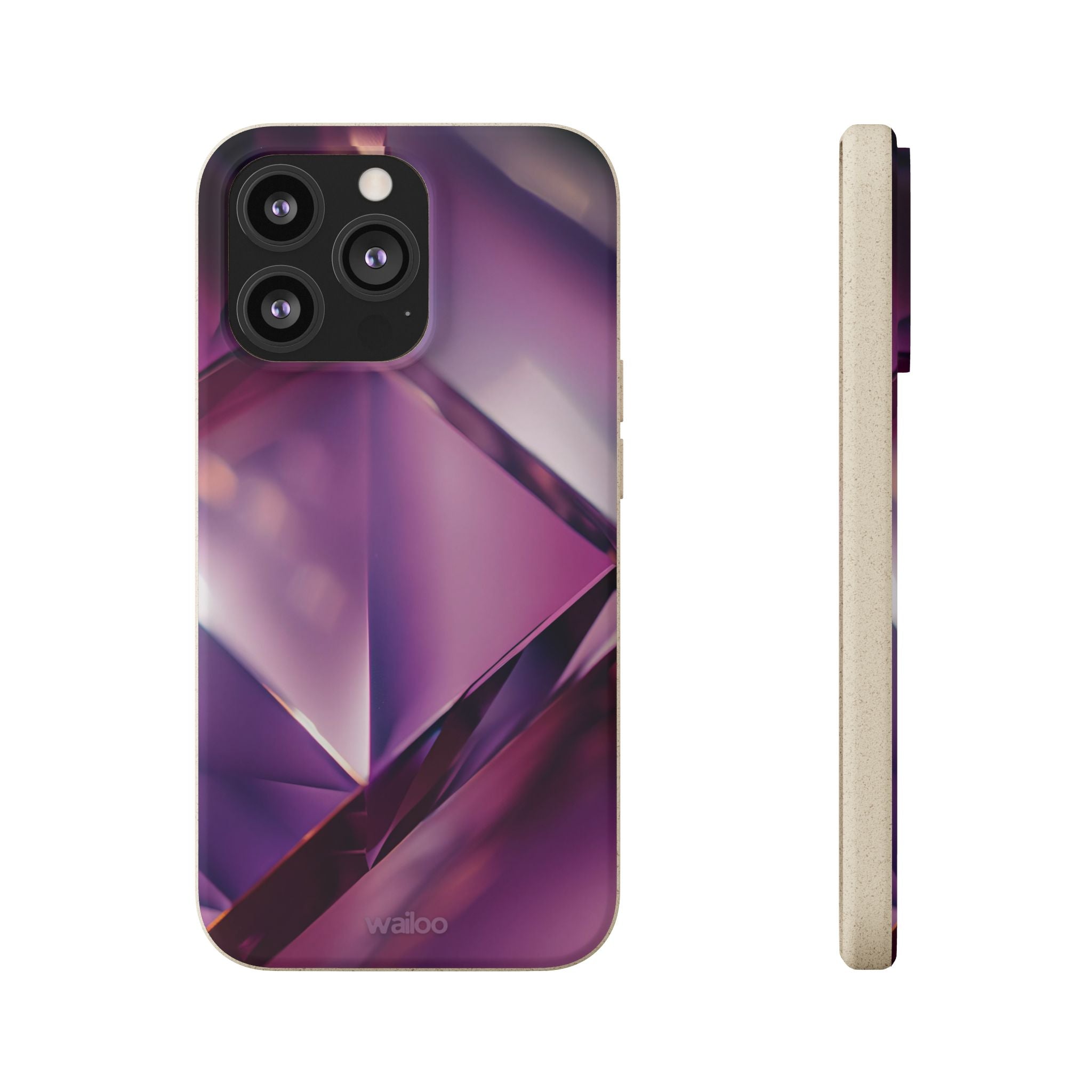 3D Purple - Plastic free phone case for iPhone