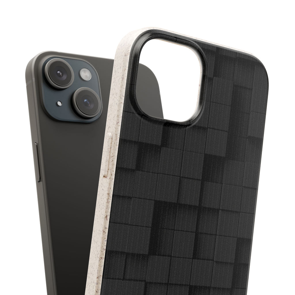 3D Black tiles - Plastic free phone case for iPhone