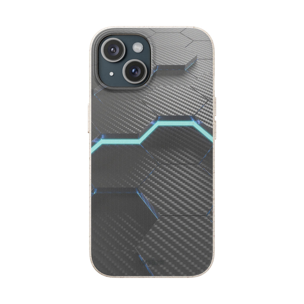 3D Black hexagon - Plastic free phone case for iPhone