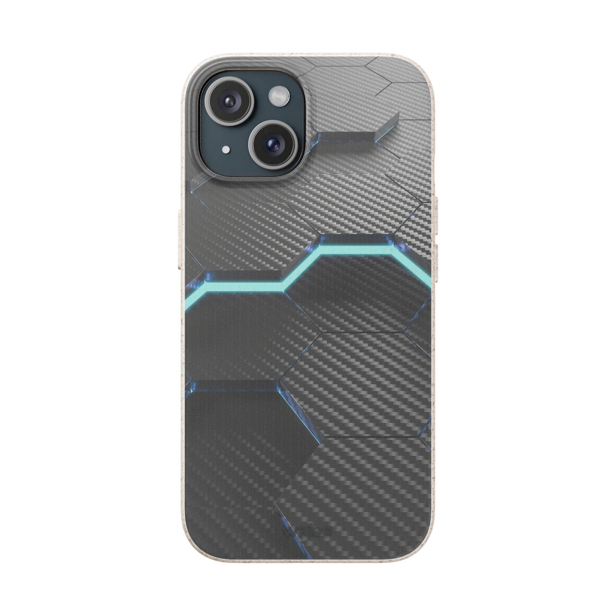 3D Black hexagon - Plastic free phone case for iPhone