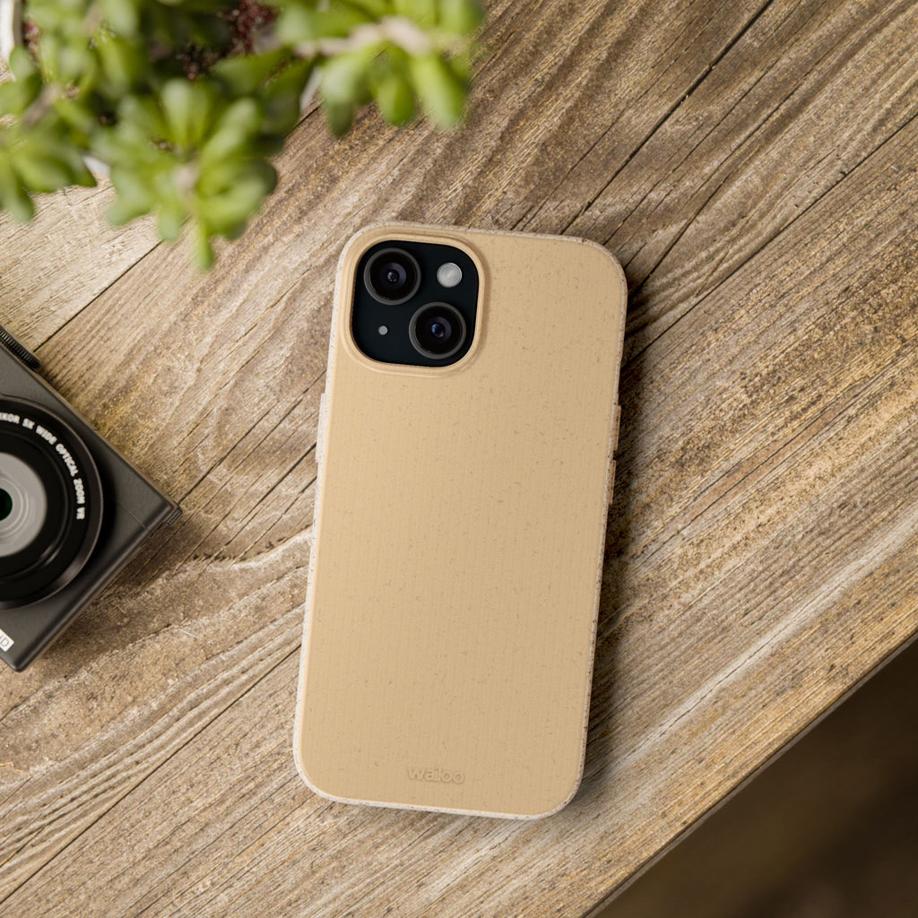 Color Beige mustard - Plastic free phone case for iPhone