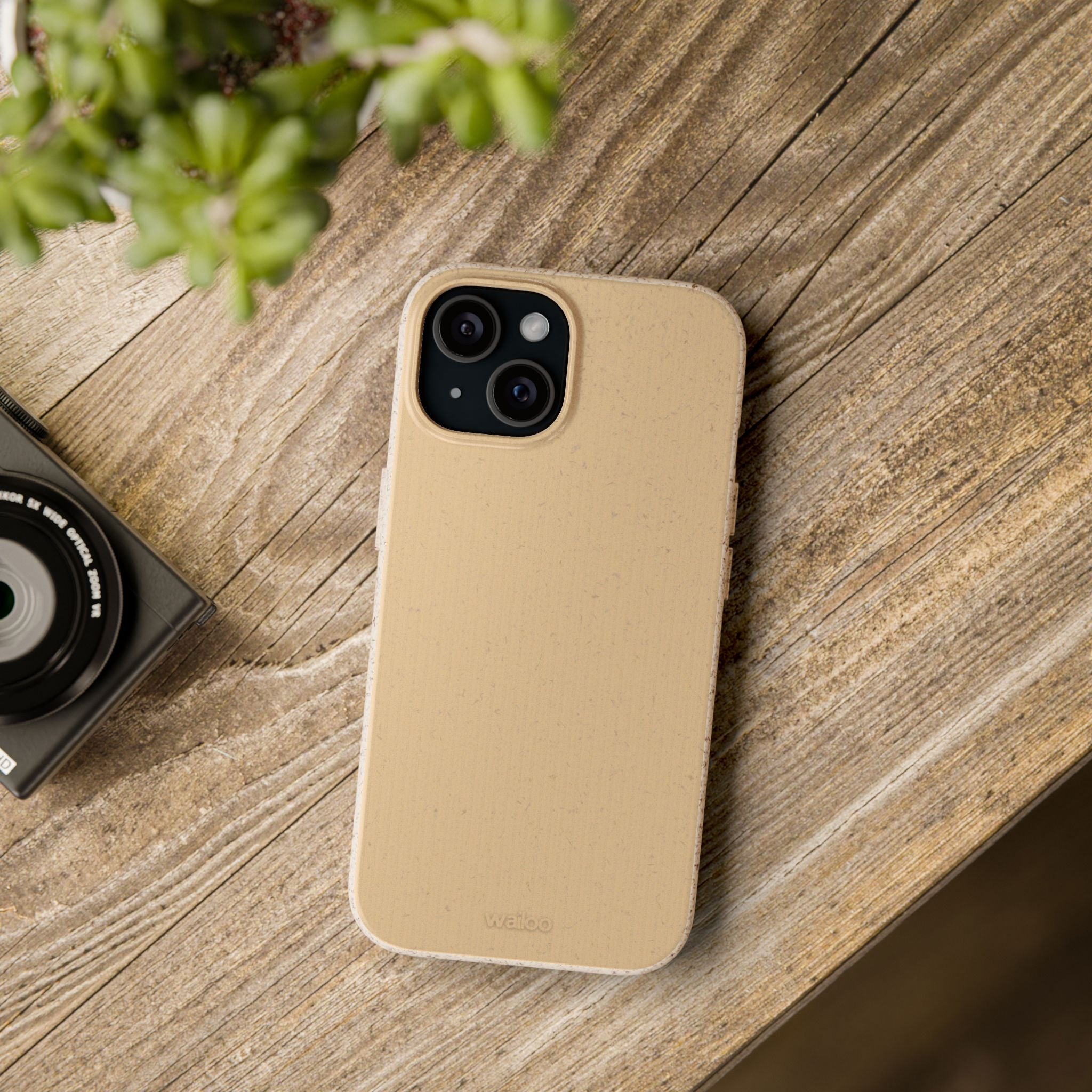 Color Beige mustard - Plastic free phone case for iPhone