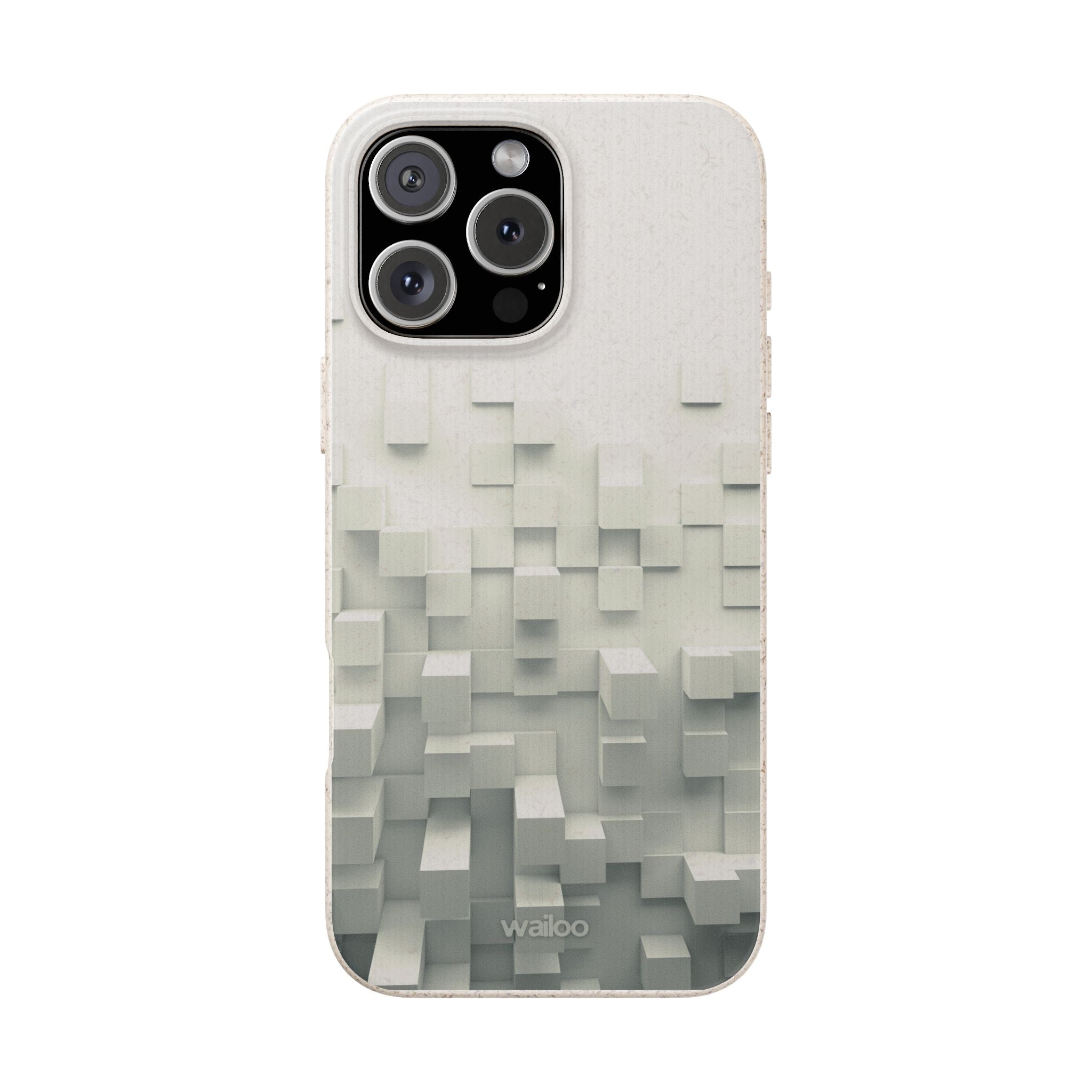 3D White tiles - Plastic free phone case for iPhone