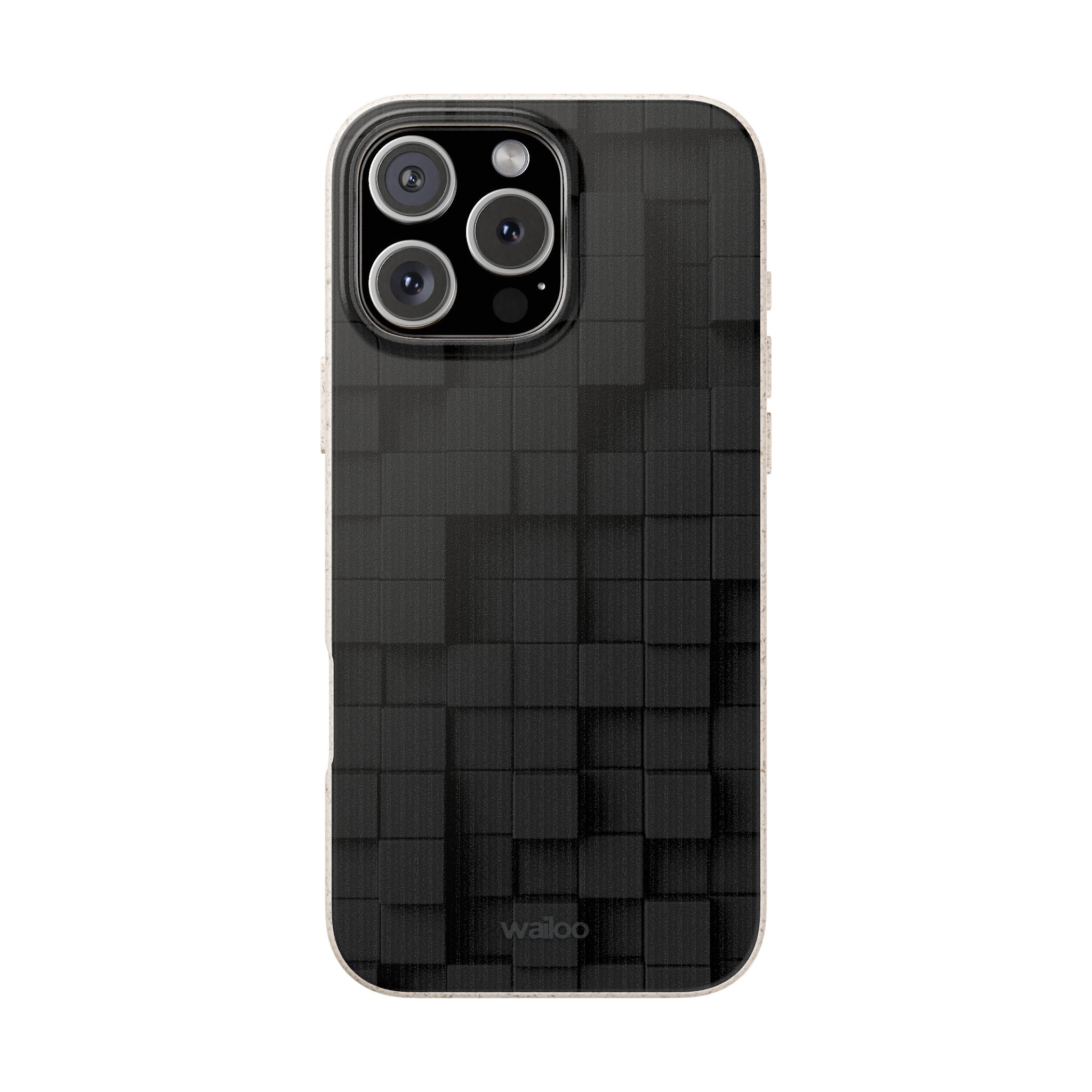 3D Black tiles - Plastic free phone case for iPhone