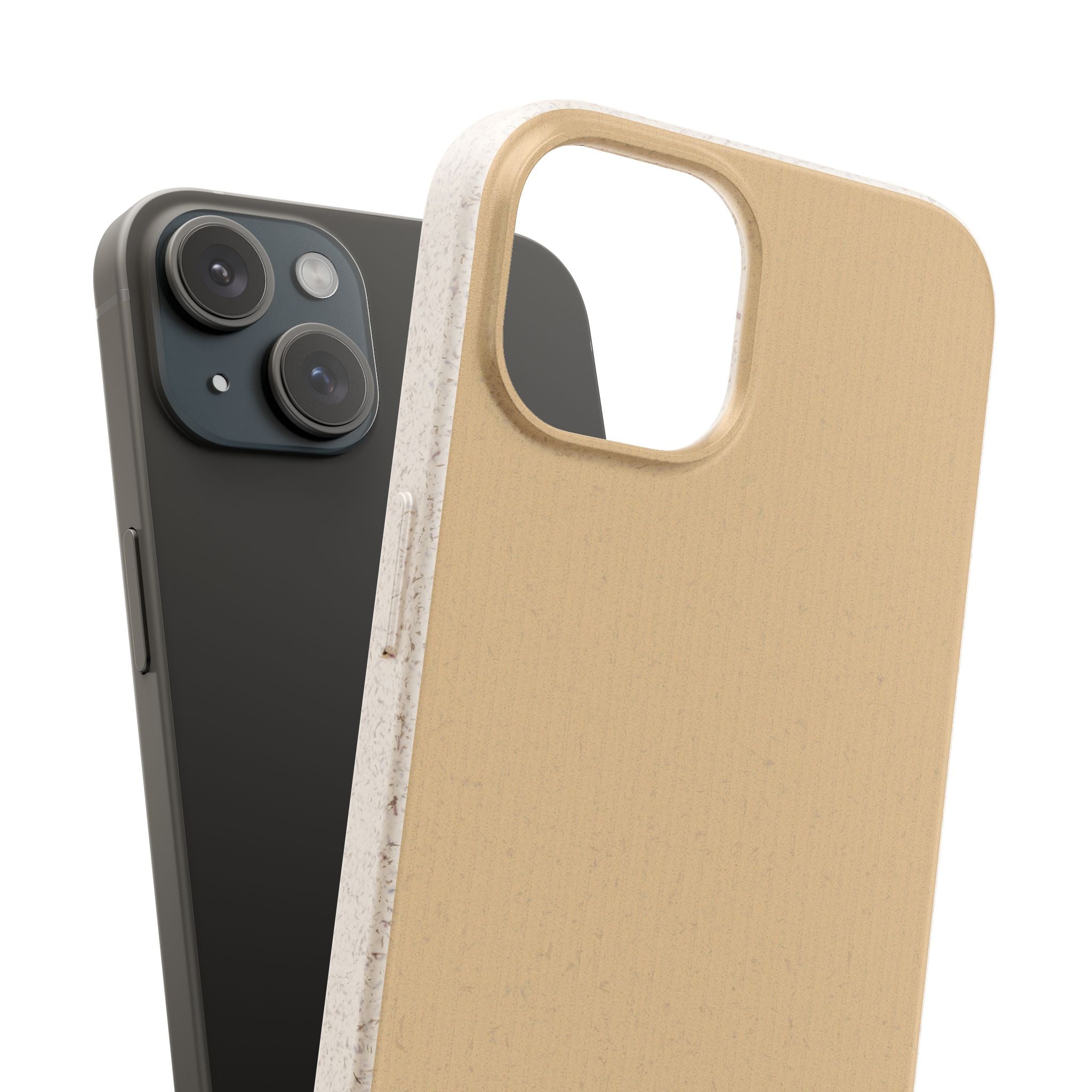 Color Beige mustard - Plastic free phone case for iPhone