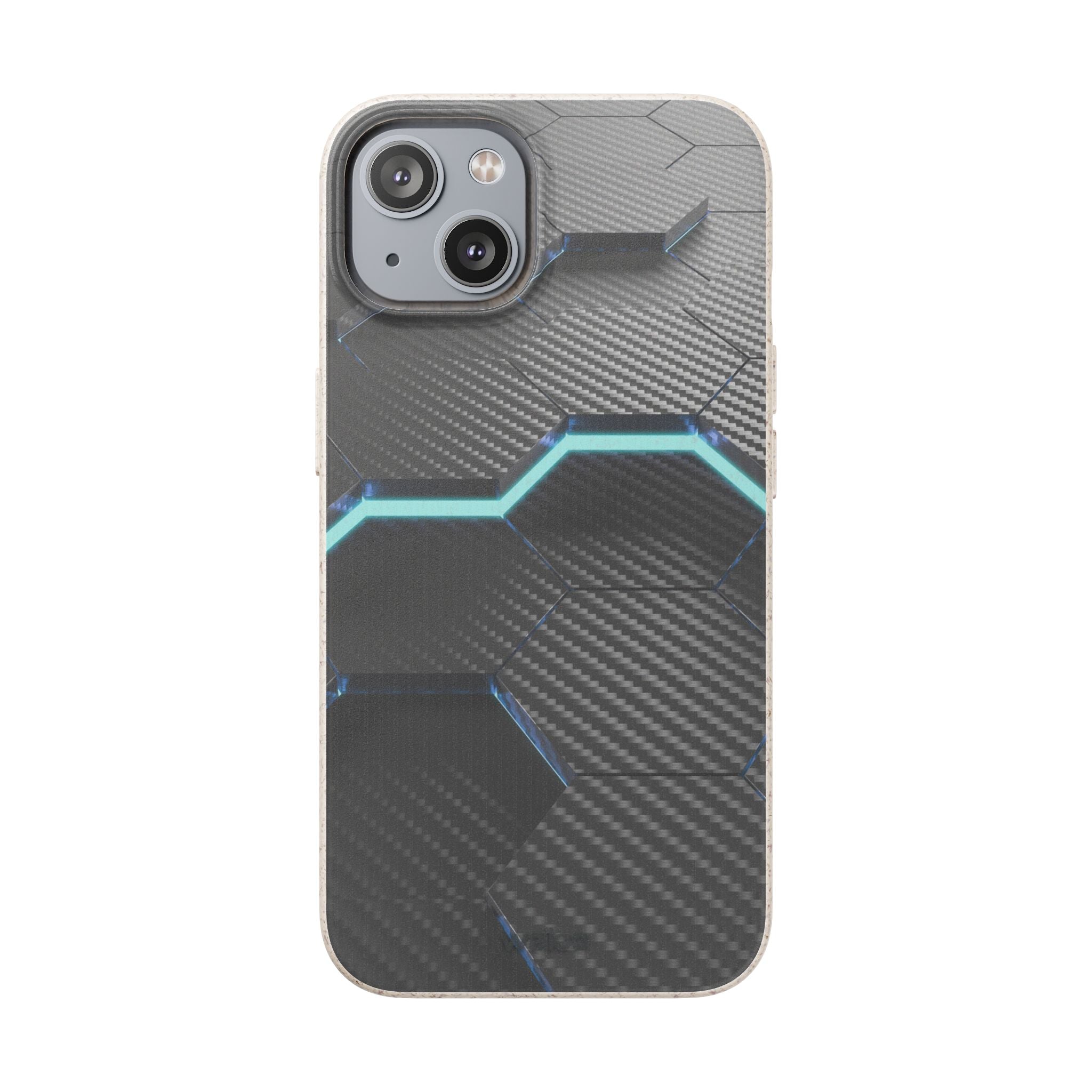 3D Black hexagon - Plastic free phone case for iPhone