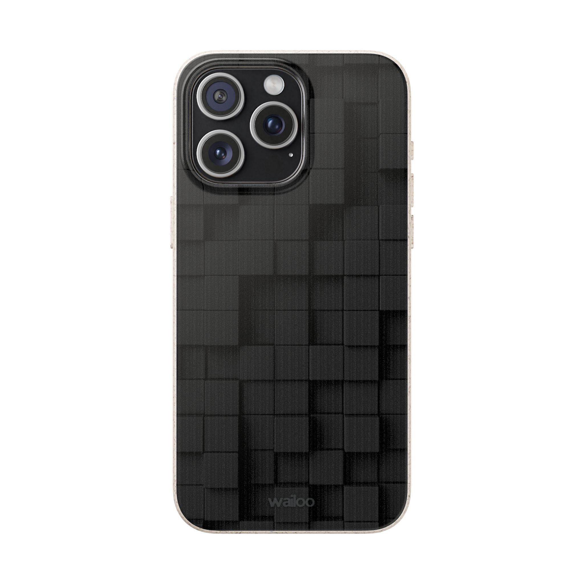 3D Black tiles - Plastic free phone case for iPhone