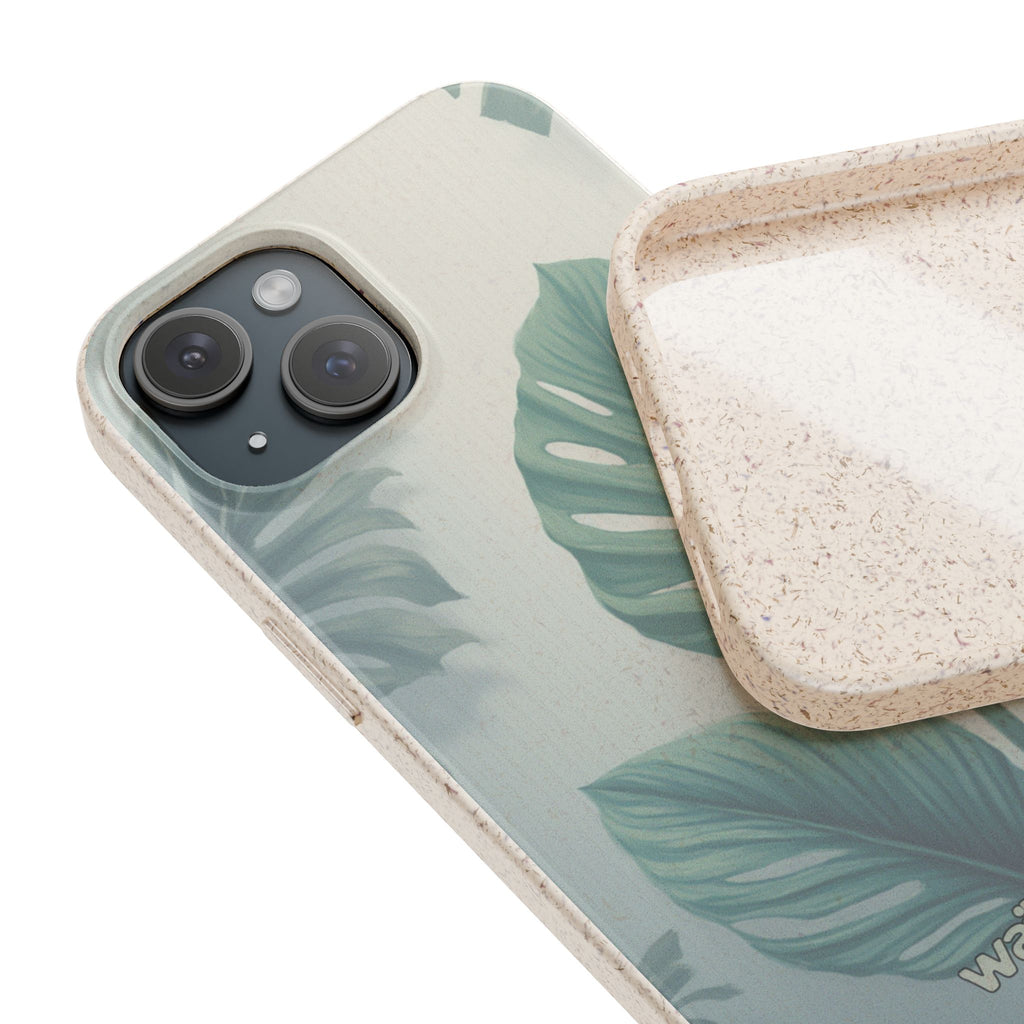 Floral Monstera - Biodegradable phone case for iPhone - Plastic free