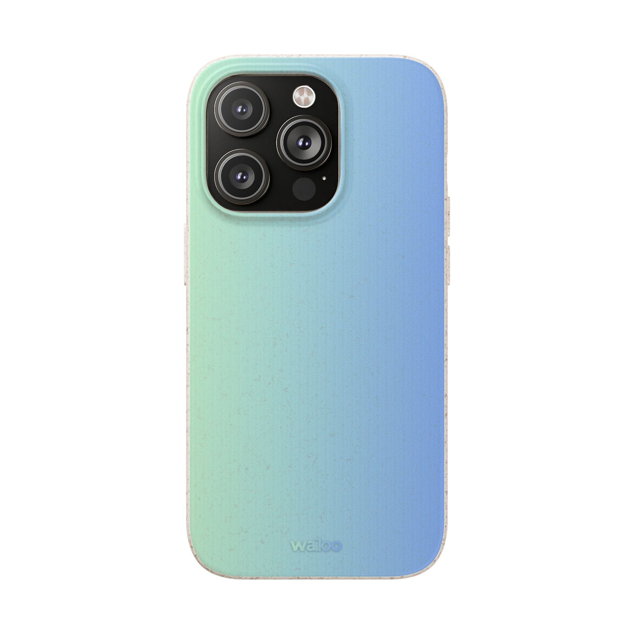 bOmbre Turquoise blue gradient - Plastic free phone case for iPhone