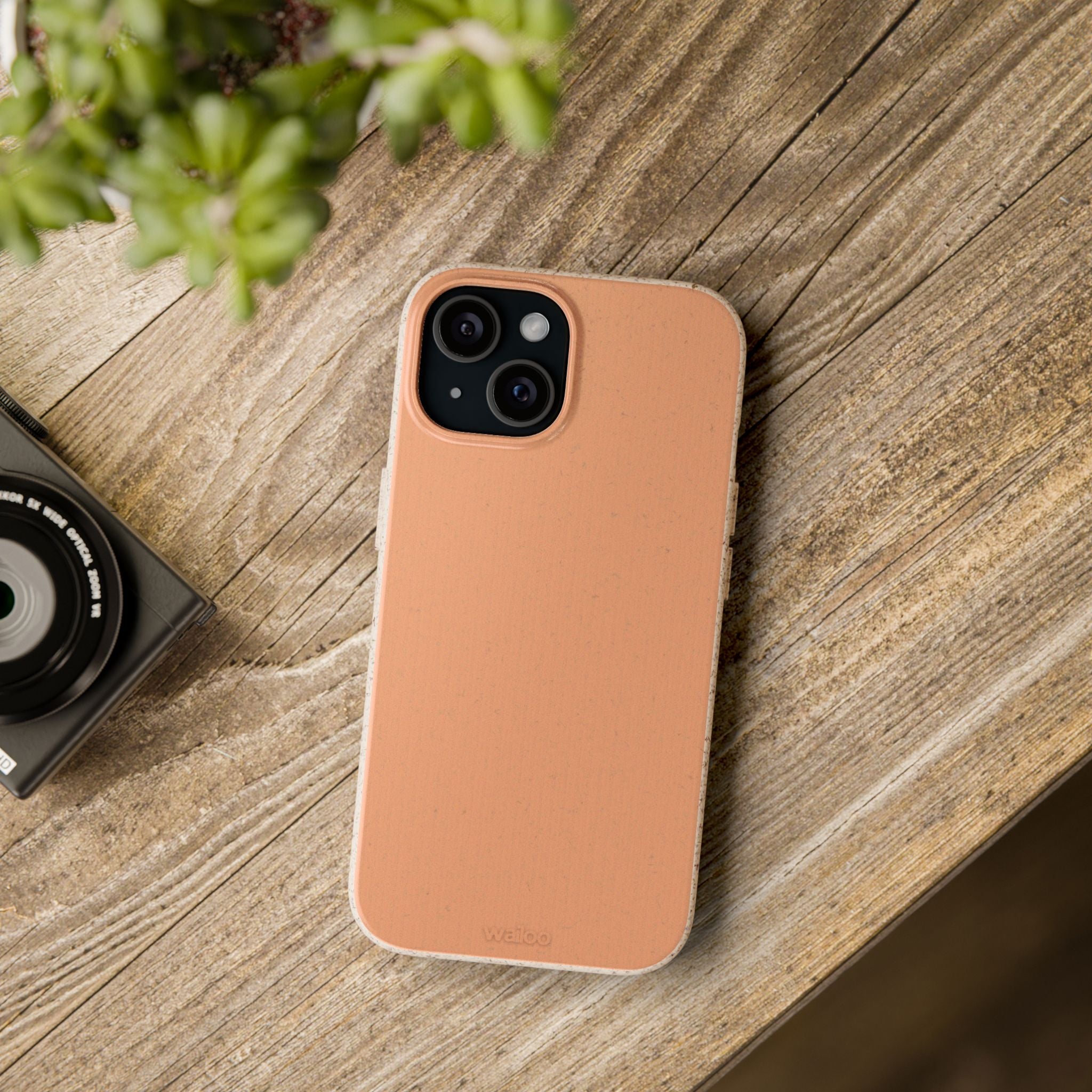 Color Beige apricot - Plastic free phone case for iPhone
