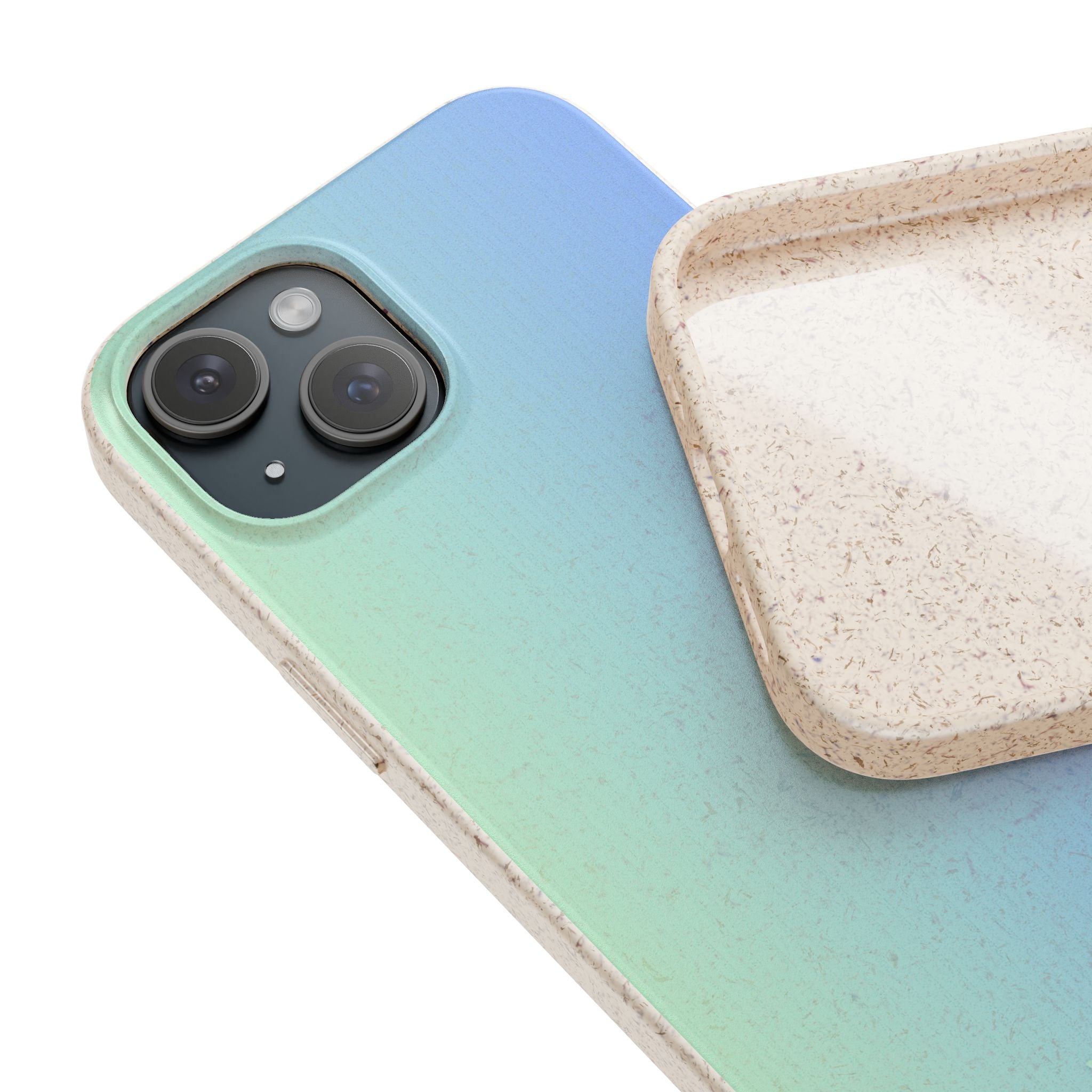 bOmbre Turquoise blue gradient - Plastic free phone case for iPhone