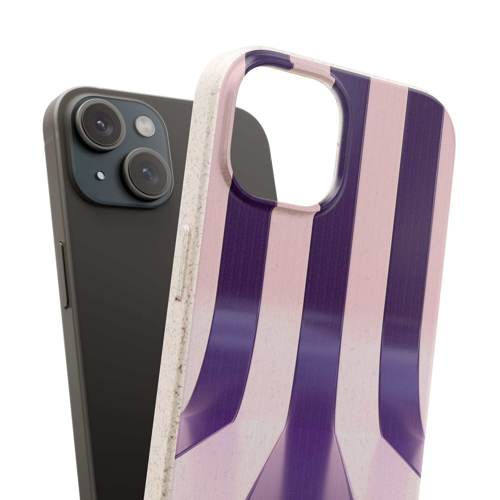 3D Purple stripes - Plastic free phone case for iPhone