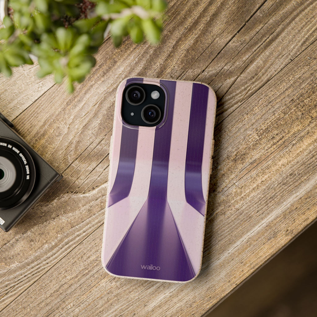 3D Purple stripes - Plastic free phone case for iPhone