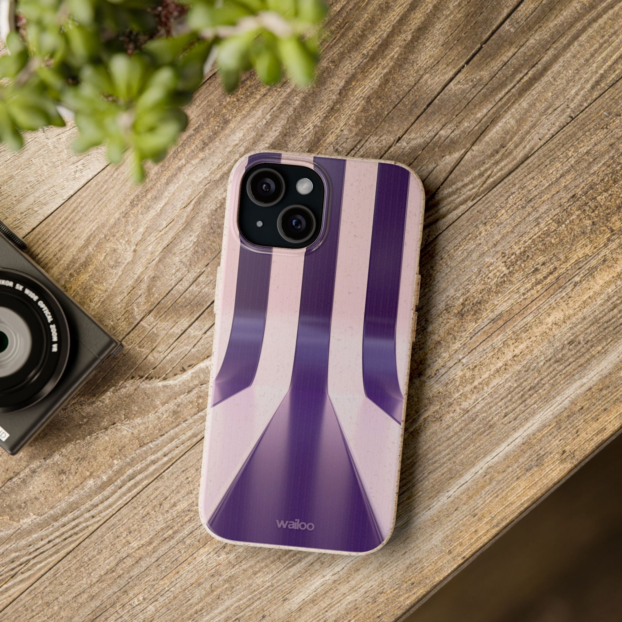 3D Purple stripes - Plastic free phone case for iPhone