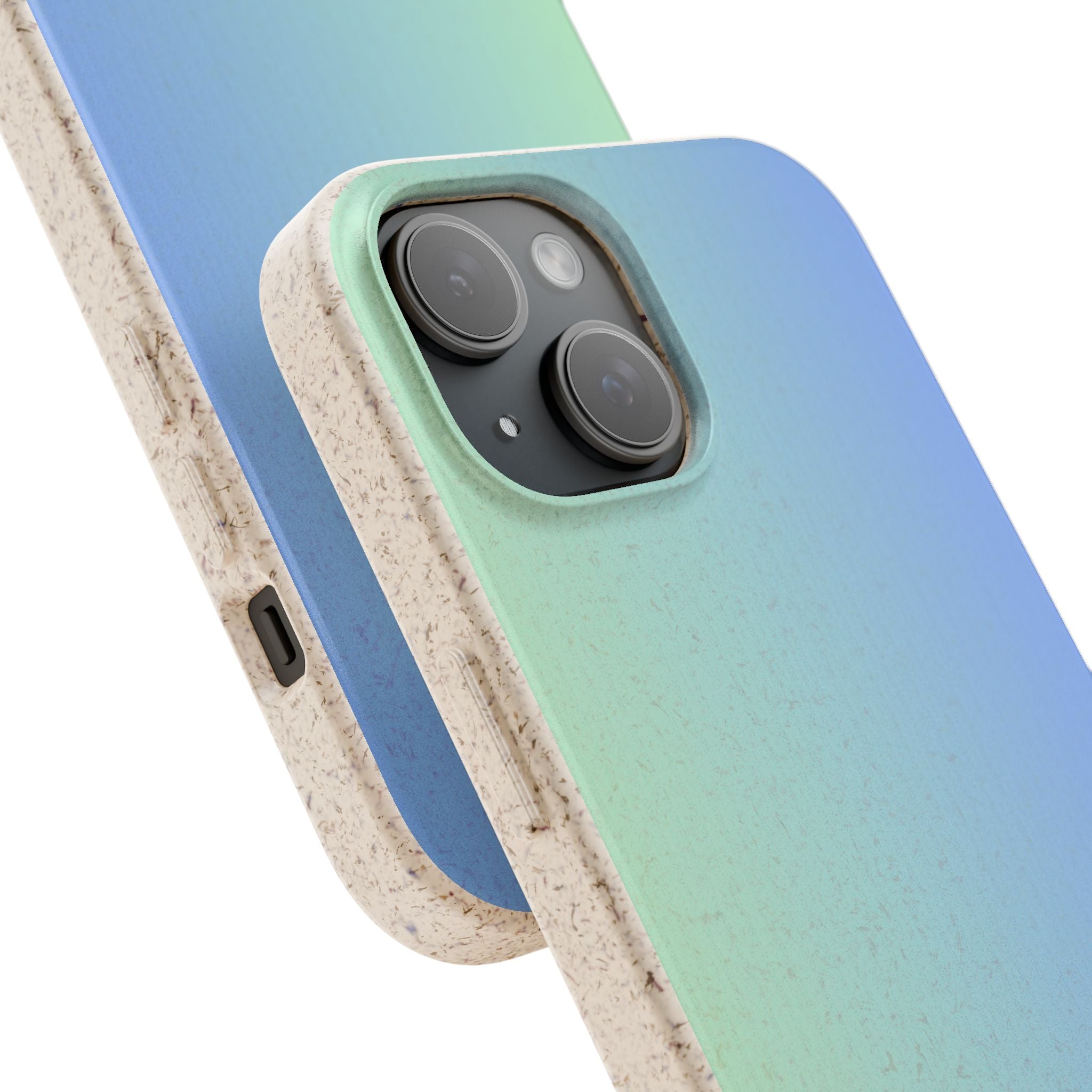 bOmbre Turquoise blue gradient - Plastic free phone case for iPhone