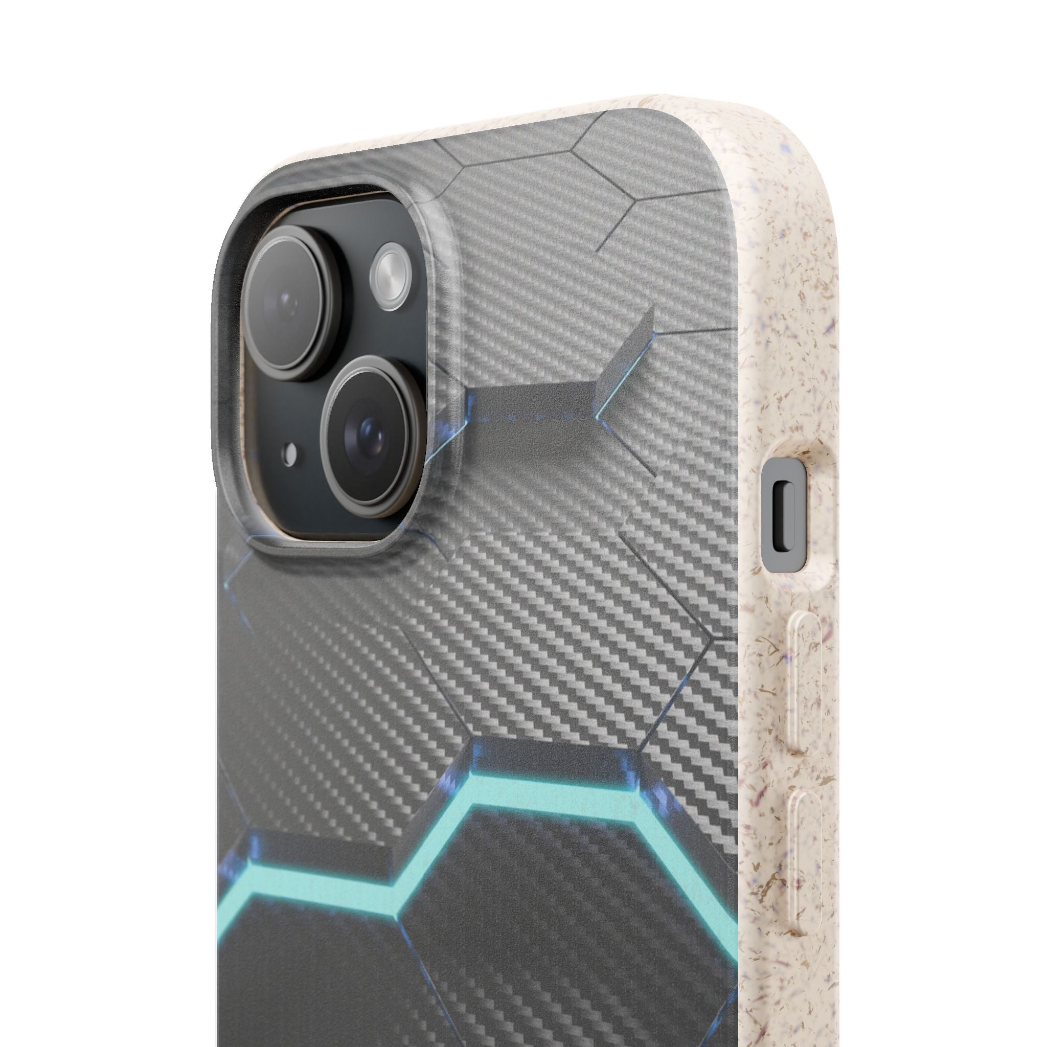 3D Black hexagon - Plastic free phone case for iPhone