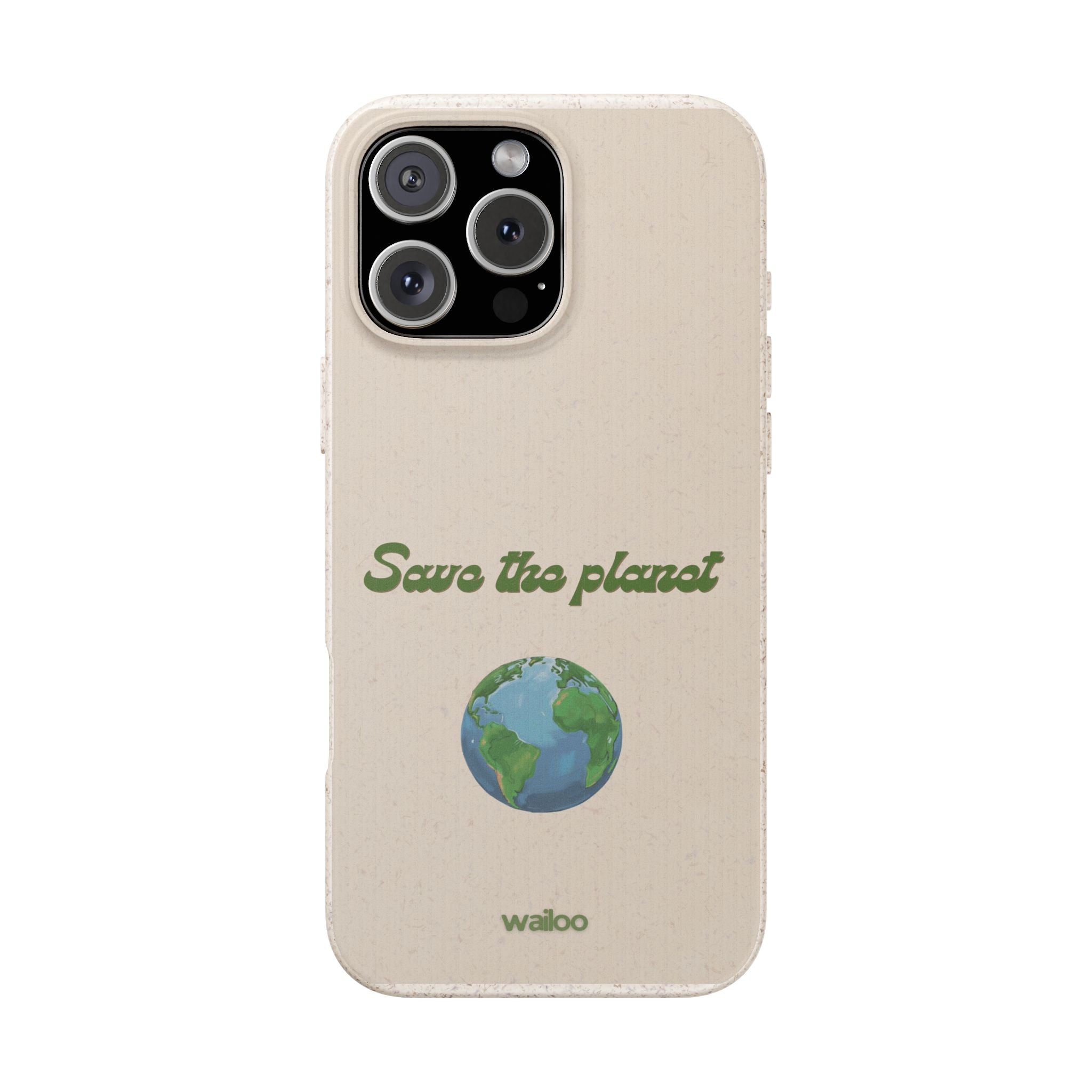 Earth - Save the planet - Plastic free phone case for iPhone