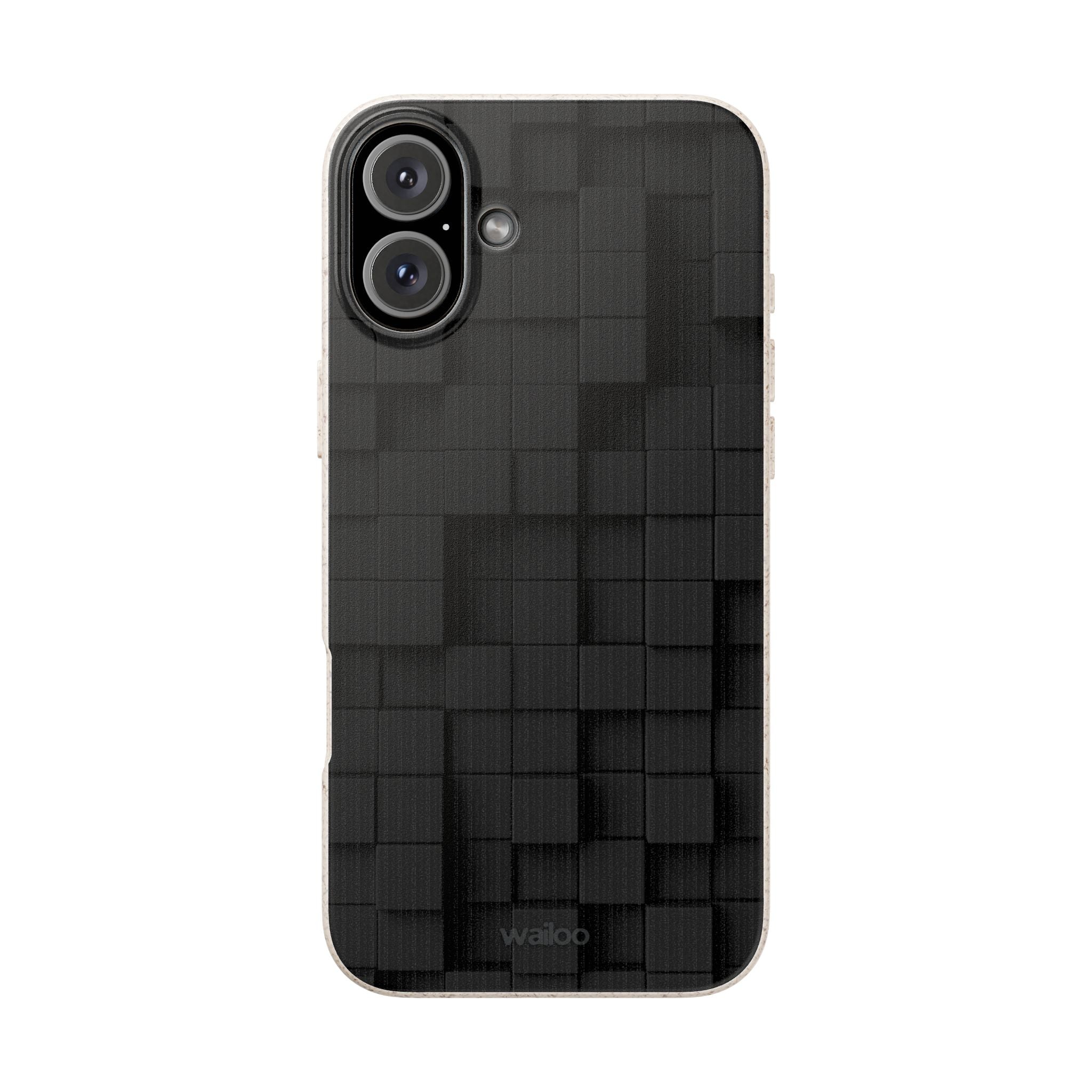 3D Black tiles - Plastic free phone case for iPhone