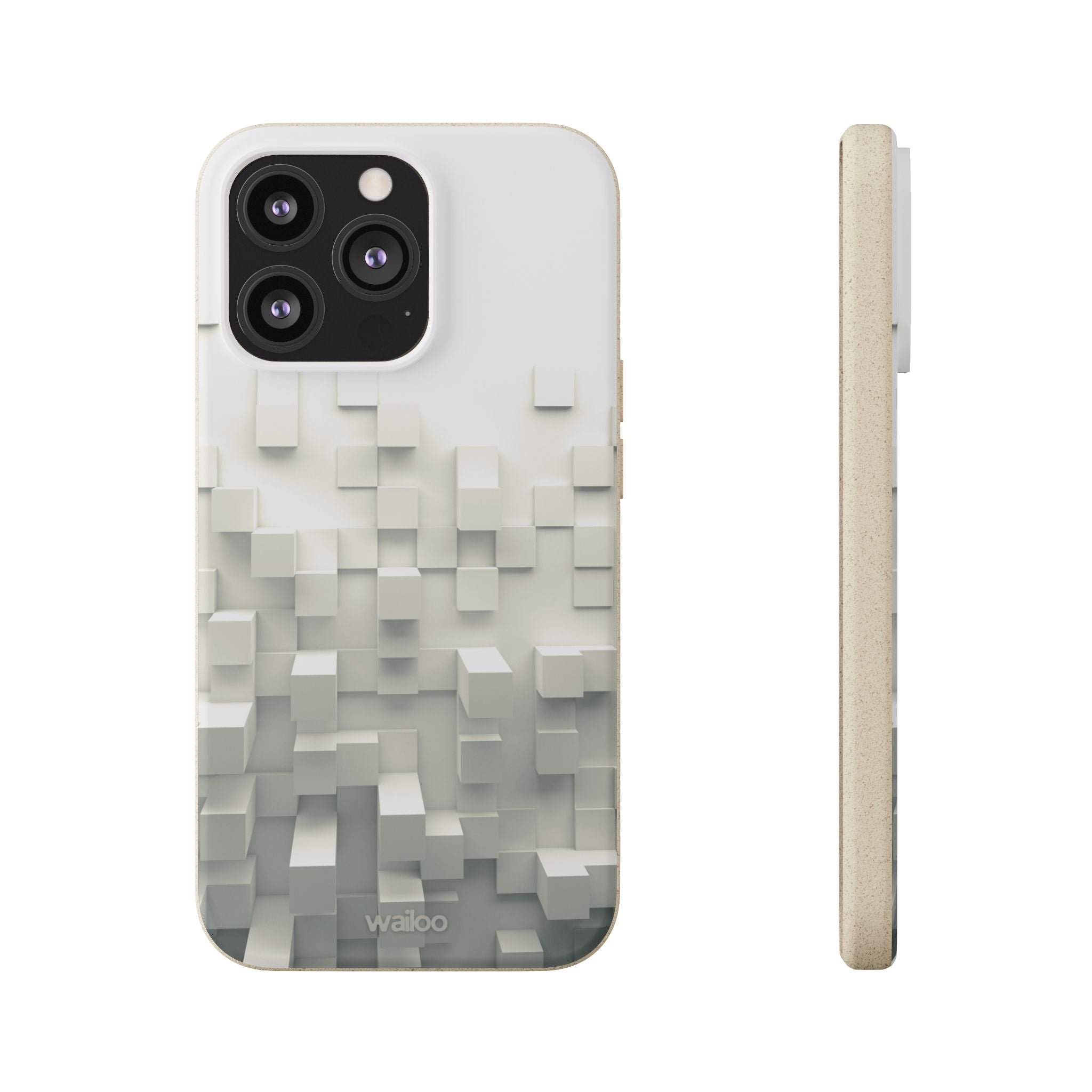 3D White tiles - Plastic free phone case for iPhone
