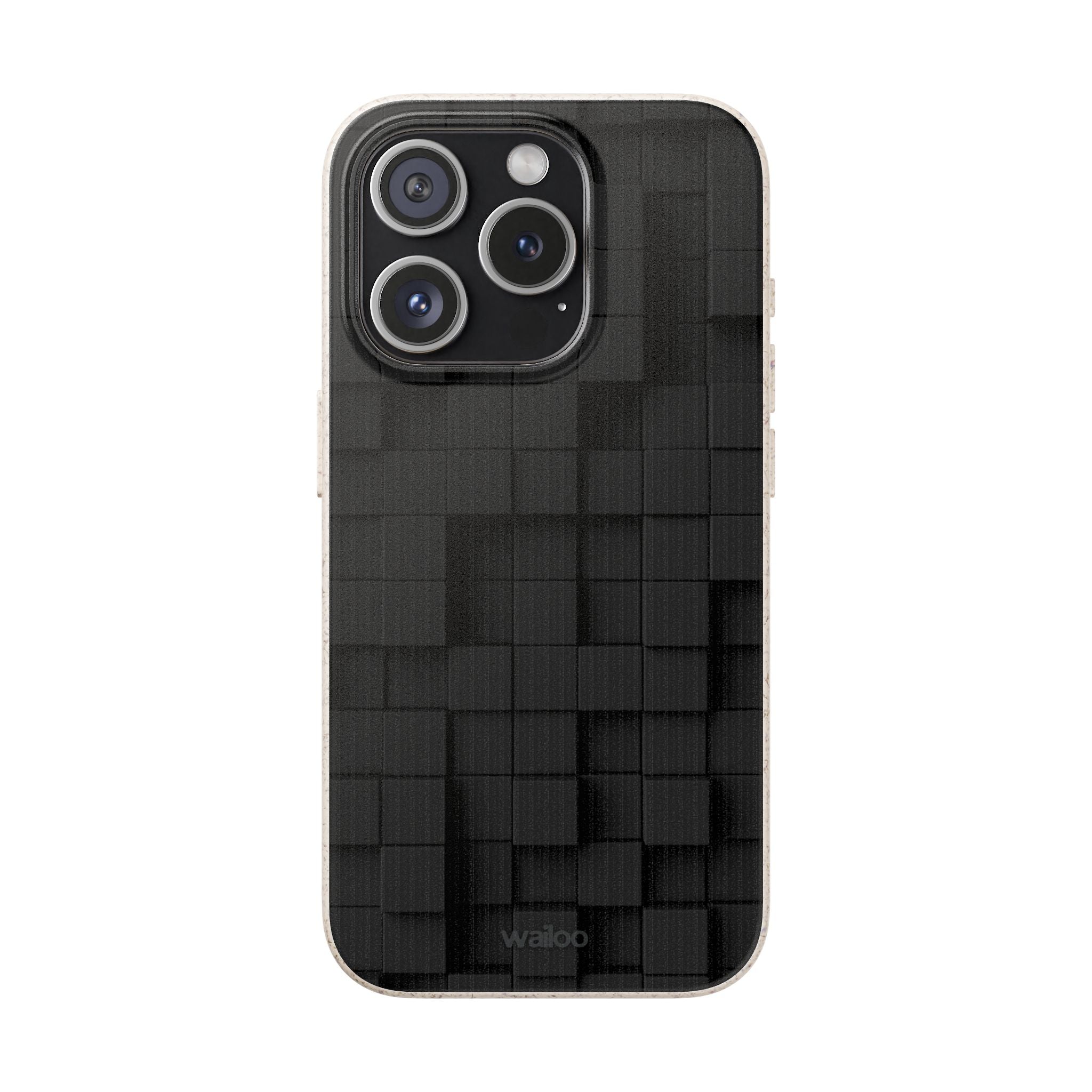 3D Black tiles - Plastic free phone case for iPhone