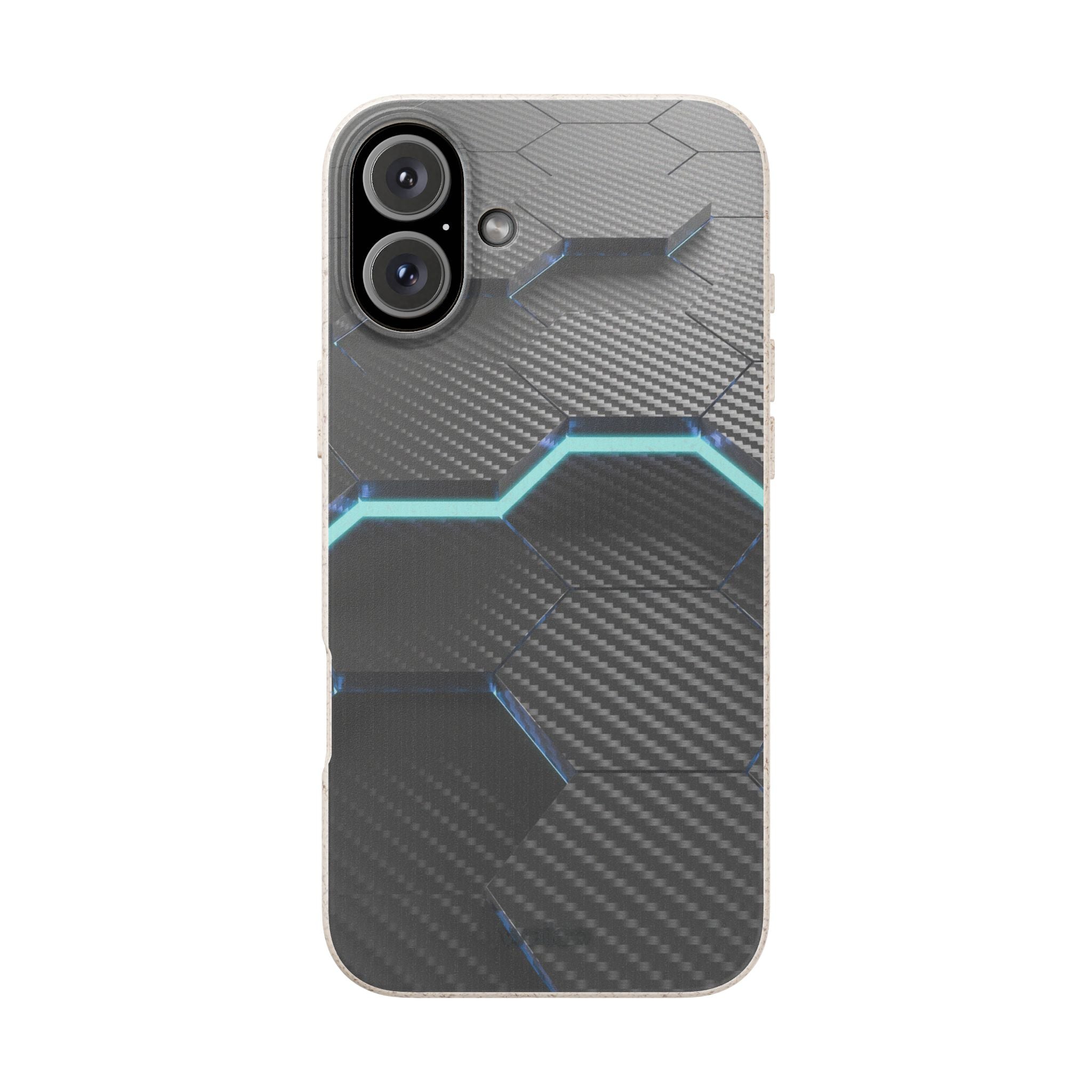 3D Black hexagon - Plastic free phone case for iPhone