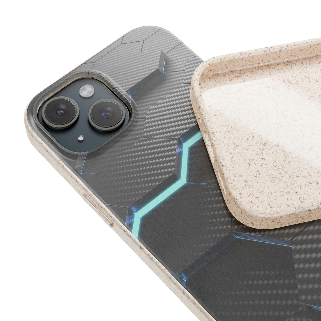 3D Black hexagon - Plastic free phone case for iPhone