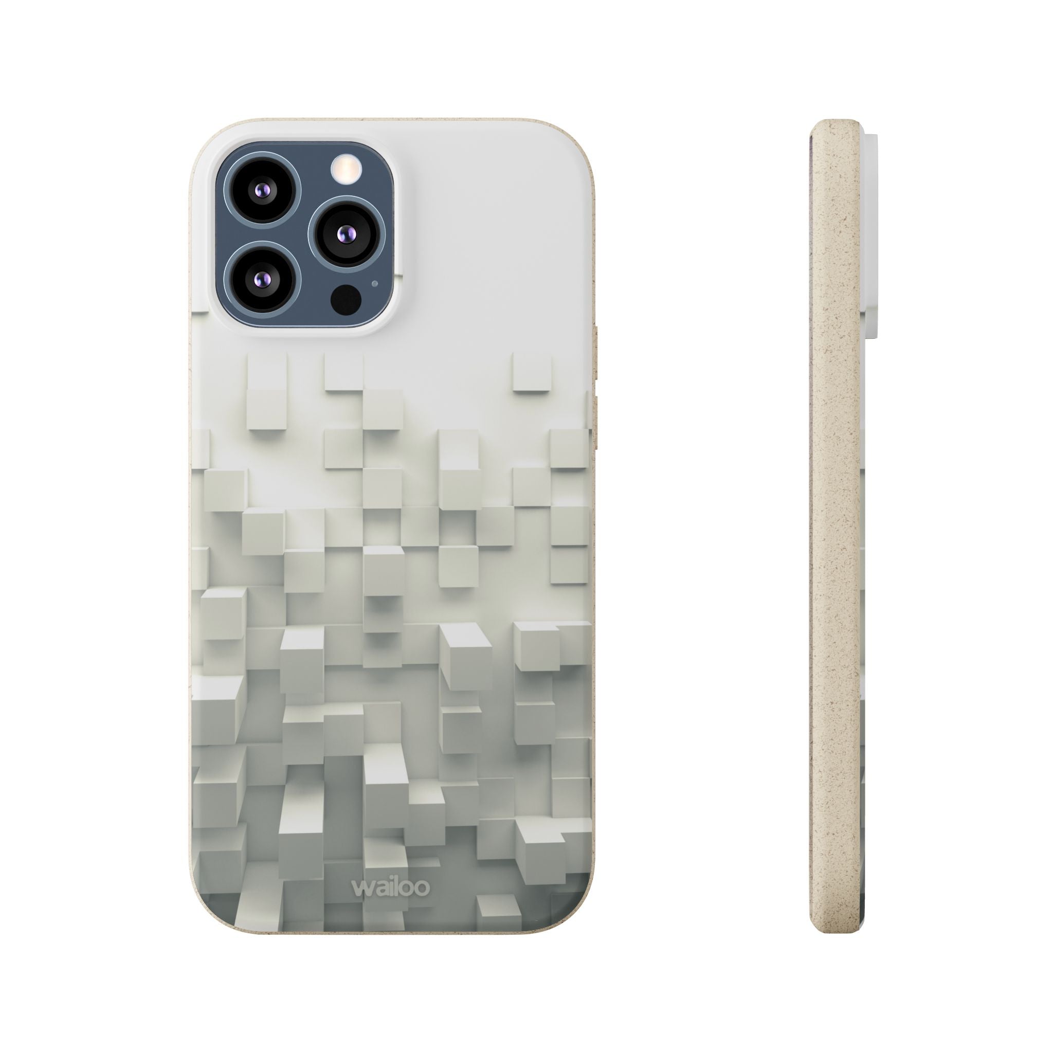 3D White tiles - Plastic free phone case for iPhone