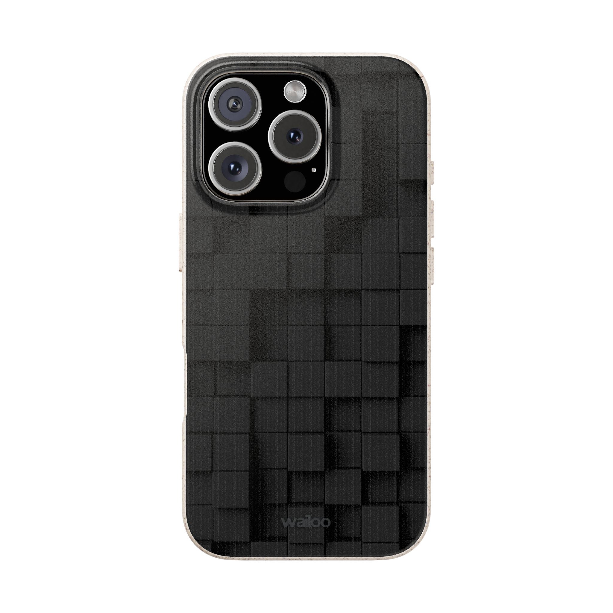 3D Black tiles - Plastic free phone case for iPhone