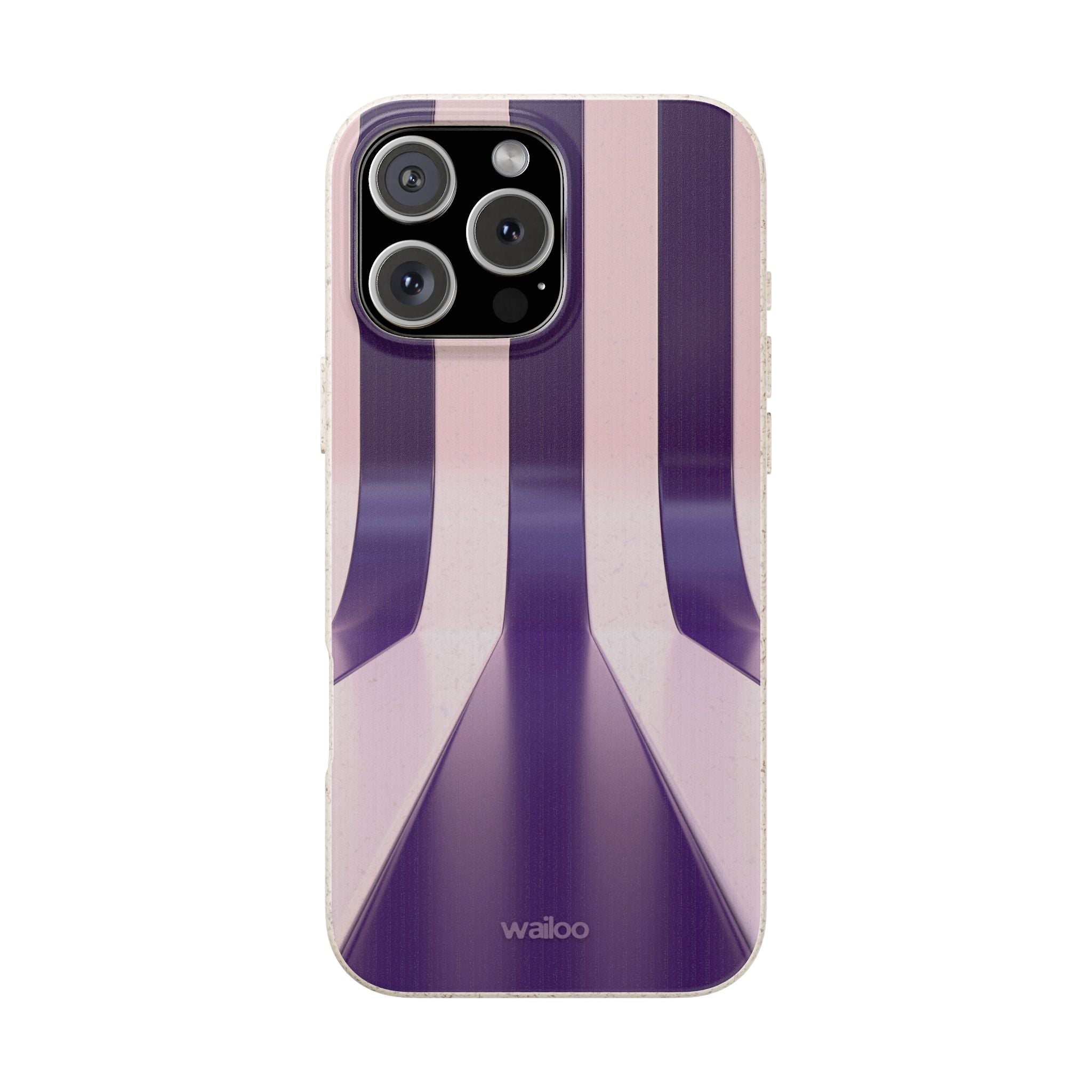 3D Purple stripes - Plastic free phone case for iPhone
